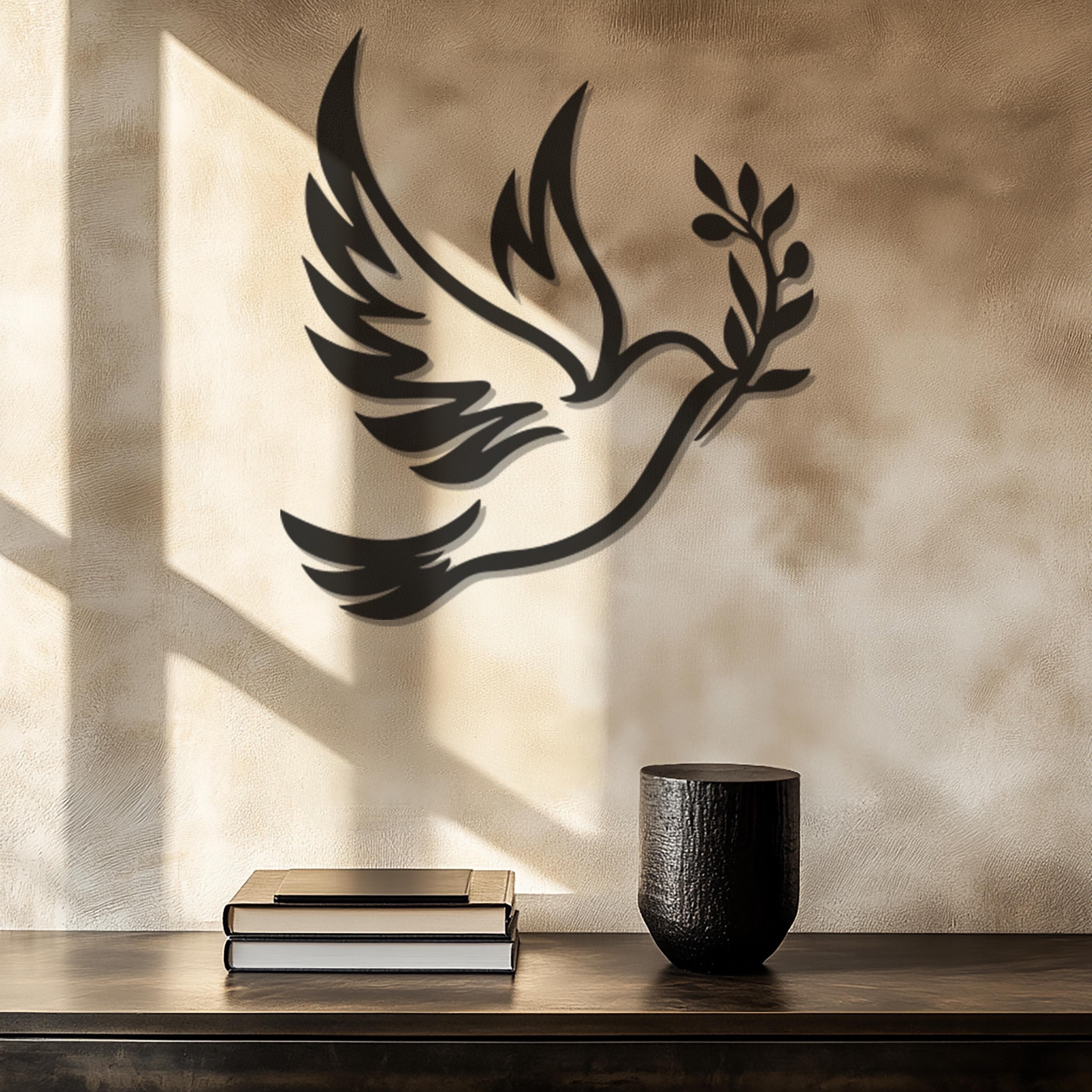 Dove Metal Wall Art: Elegant Tranquility SymbolNew Year's gift - image 4