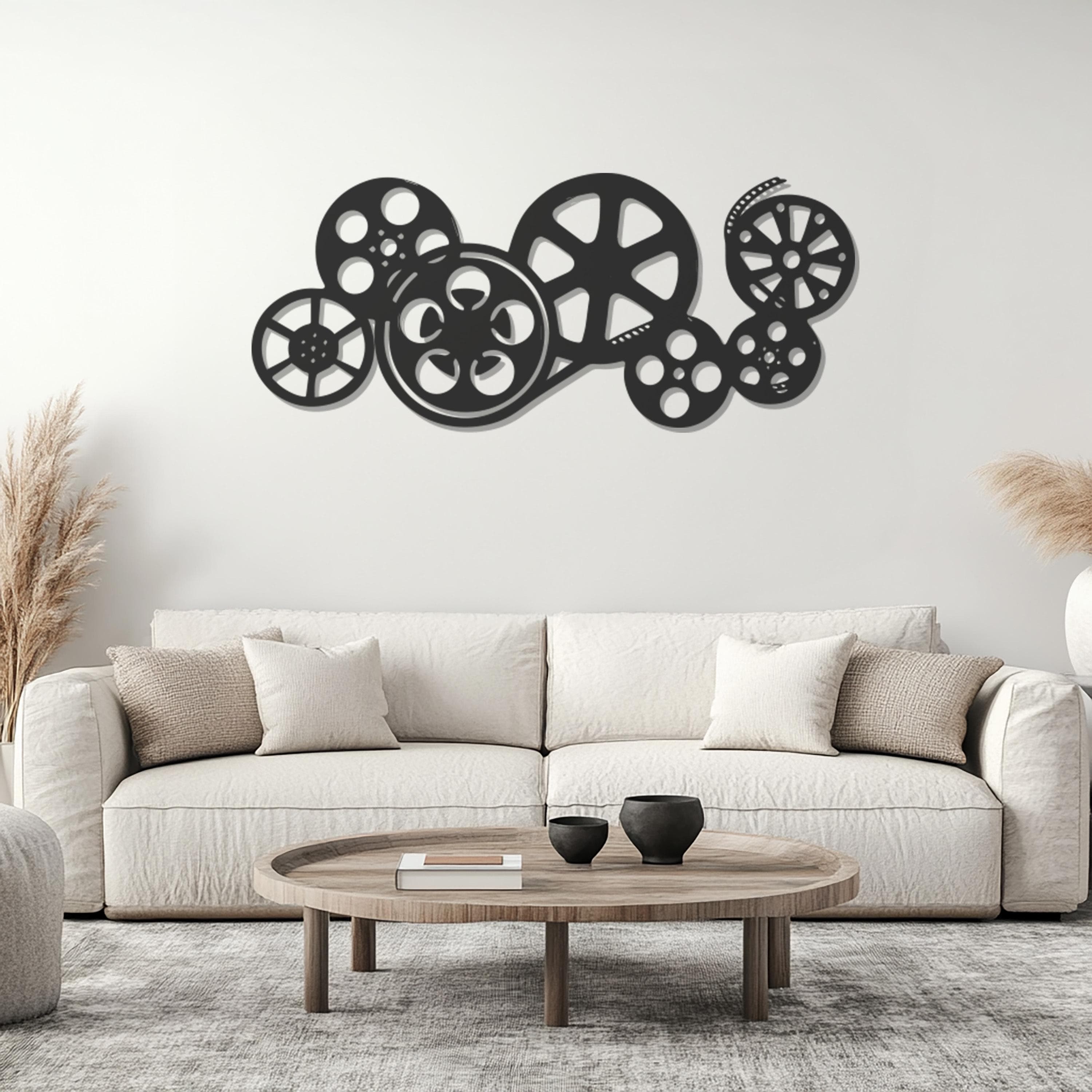 Vintage Movie Metal Wall Art: Abstract Film DecorNew Year's gift