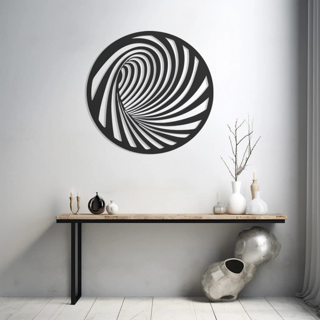 3D Optical Illusion Metal Wall Art: Modern Home DecorNew Year's gift