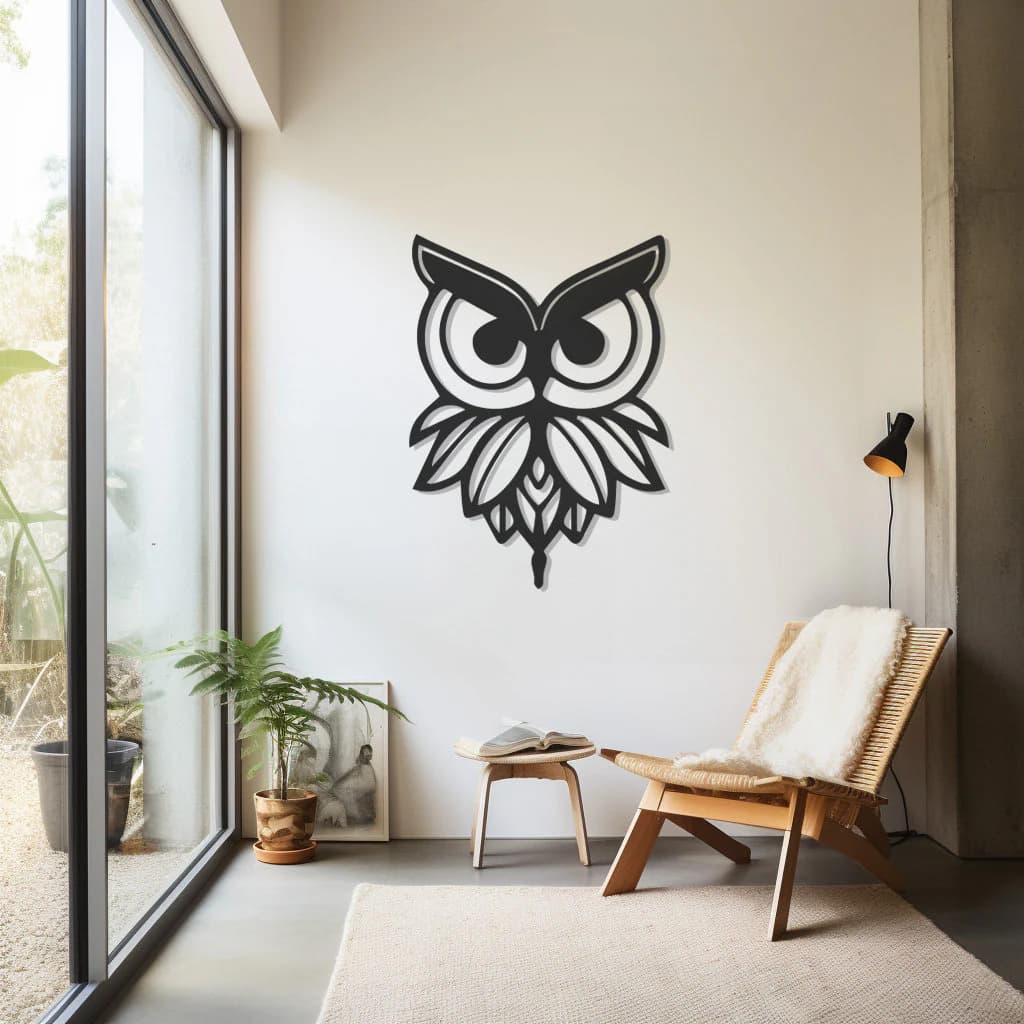 Owl Metal Wall Art: Forest Animal, Nature Inspired DecorNew Year's gift