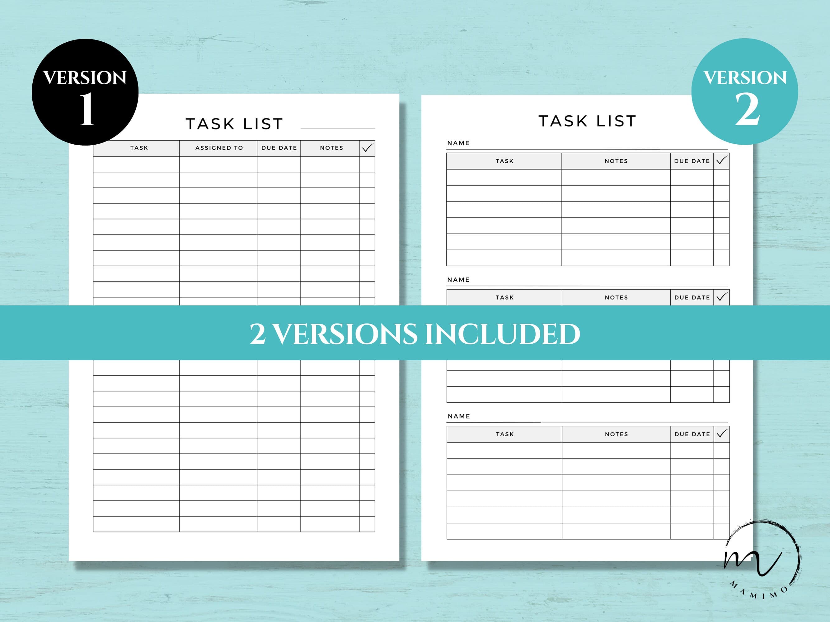 Employee Task List, Assignment Sheet, Employee Timekeeping Sheet, Task Management, Work Schedule Tracker, Printable And Fillable PDF - image 2