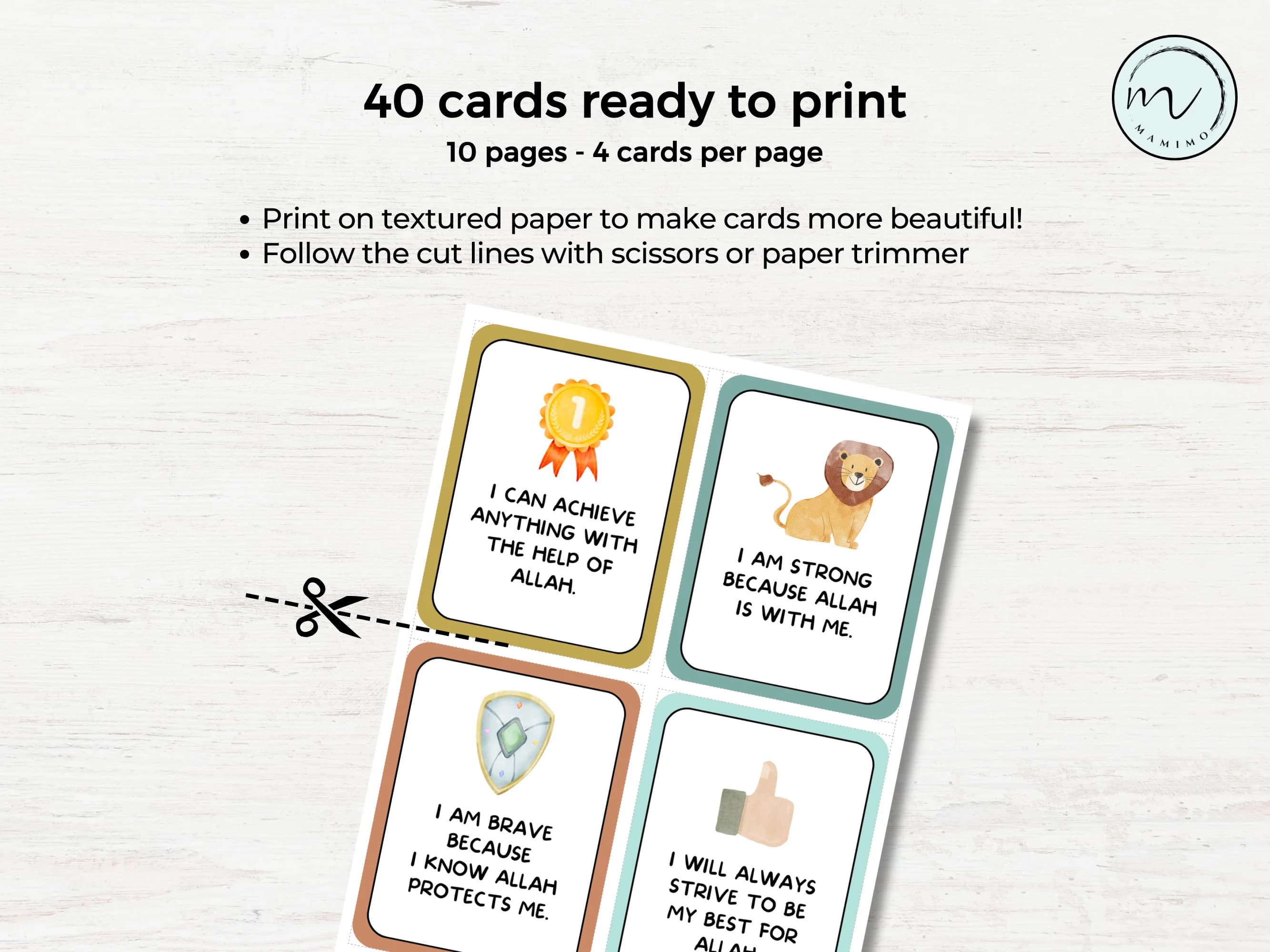 Islamic Affirmation Cards for Kids, Educational Cards, Muslim Affirmations, Islamic Education, Positive Affirmations, Islamic decor, PDF - image 4