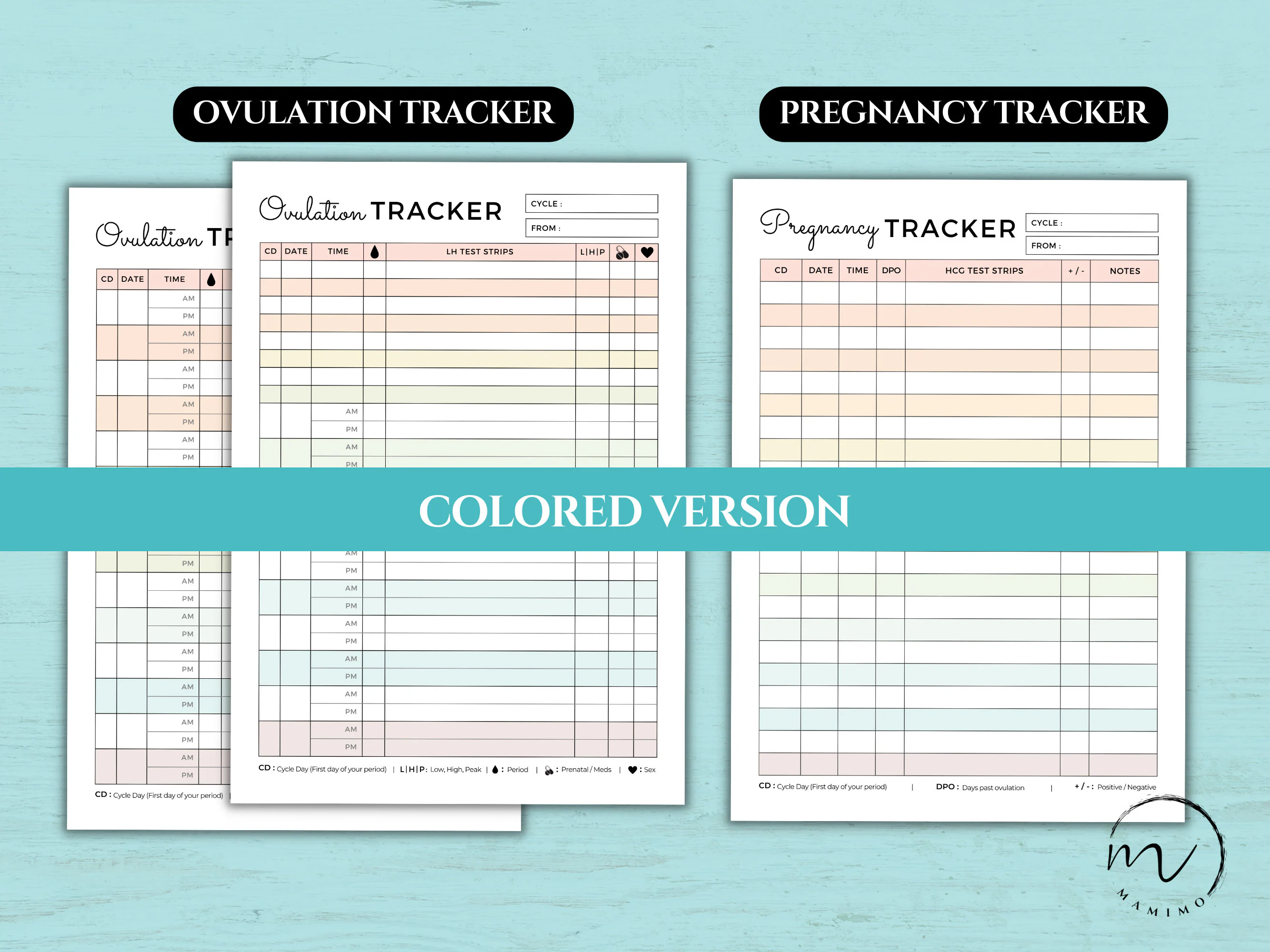 Ovulation Test Strips Tracker, Pregnancy Test Chart, OPK Tracker, Ovulation Predictor Kits Log, Fertility Planner, TTC Planner,Printable PDF - image 2