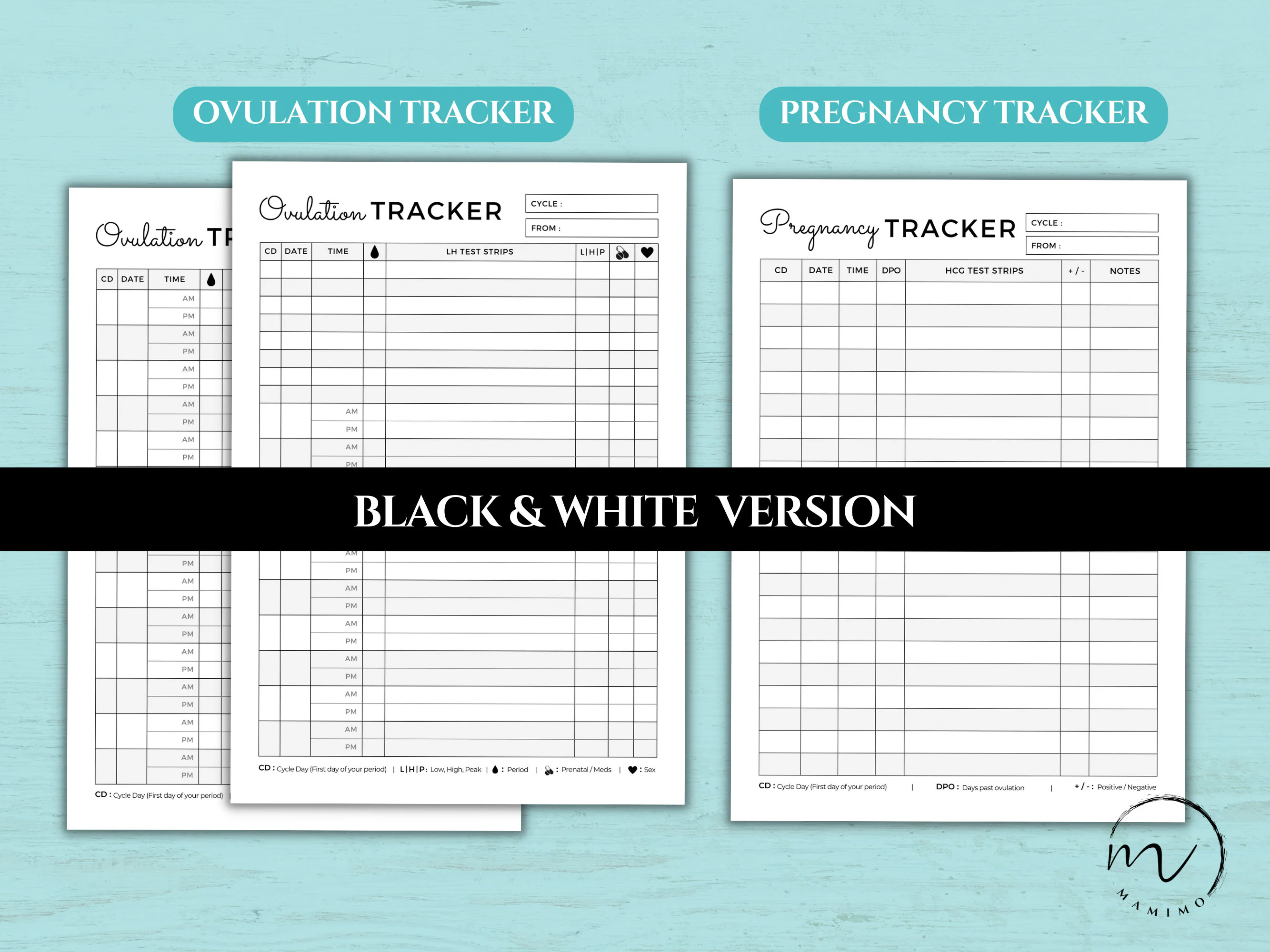 Ovulation Test Strips Tracker, Pregnancy Test Chart, OPK Tracker, Ovulation Predictor Kits Log, Fertility Planner, TTC Planner,Printable PDF - image 3