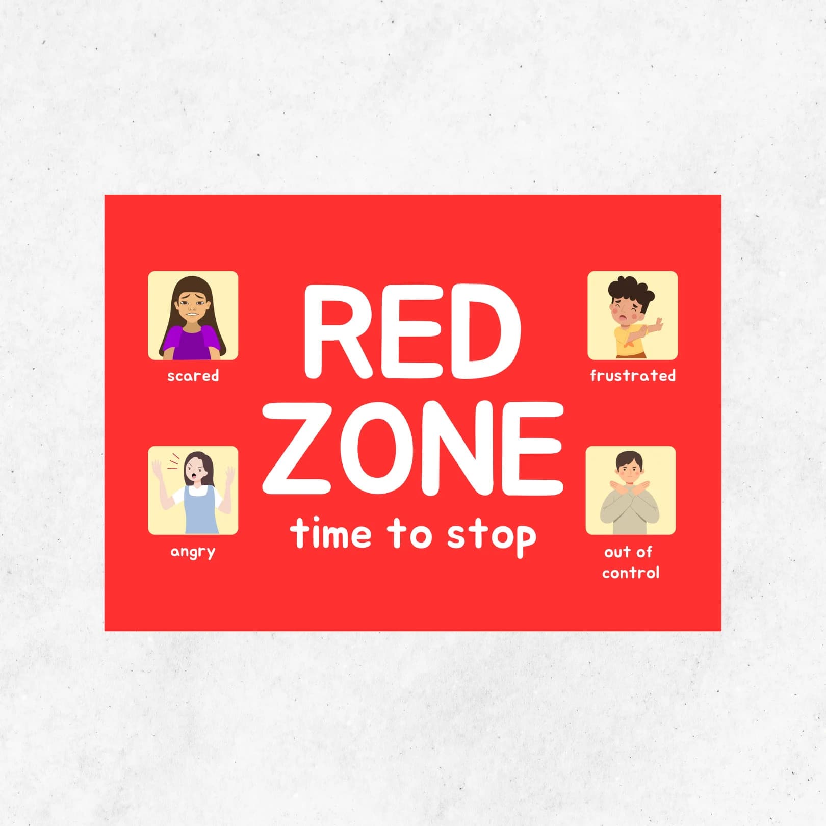 Zones of Regulation Display, Self Regulation Cards, Lanyard Printable, Feelings, Emotions Bundle - image 4