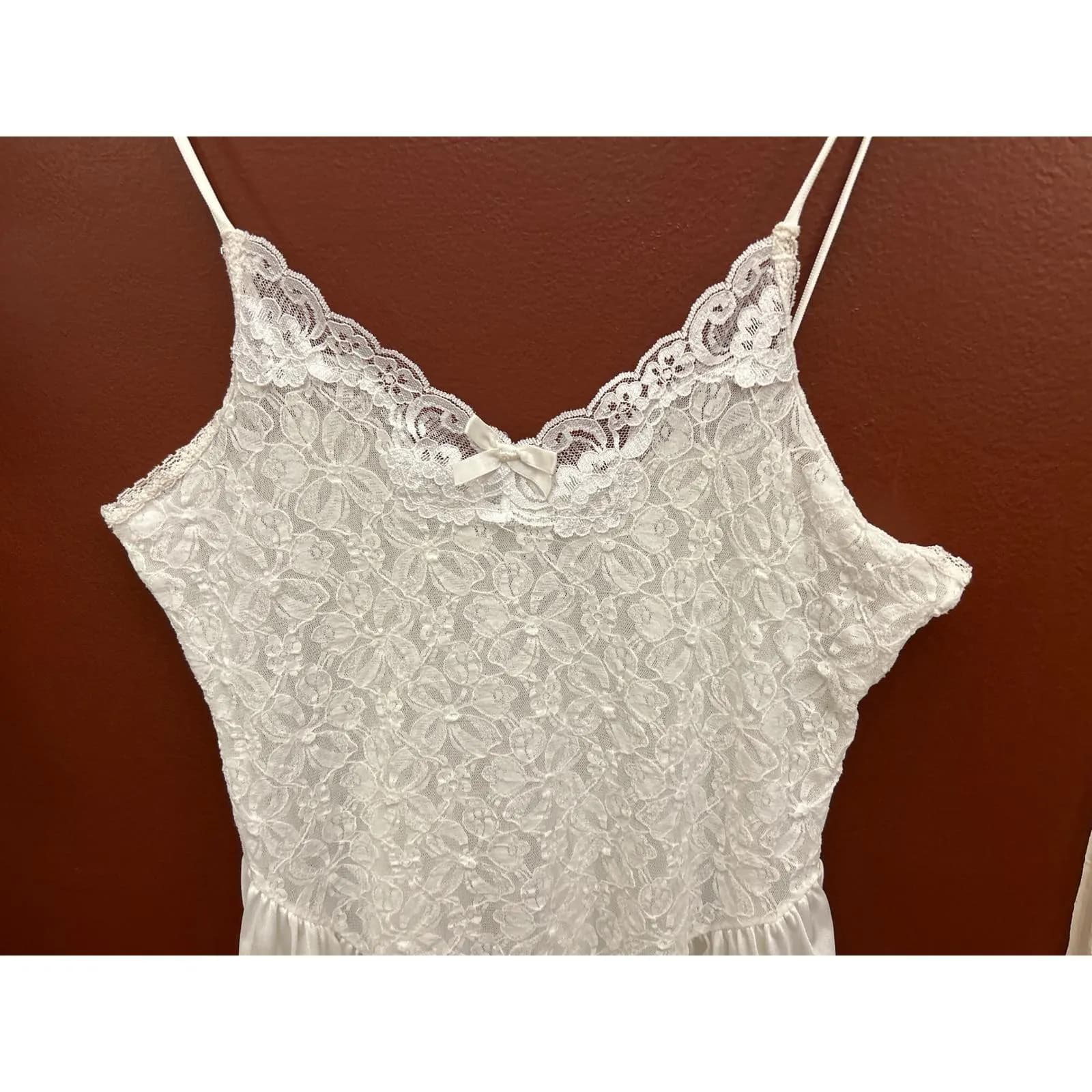 80s Inner Most Lace Teddy Bodysuit Coquette Angelcore White Lingerie Made in USA - image 3
