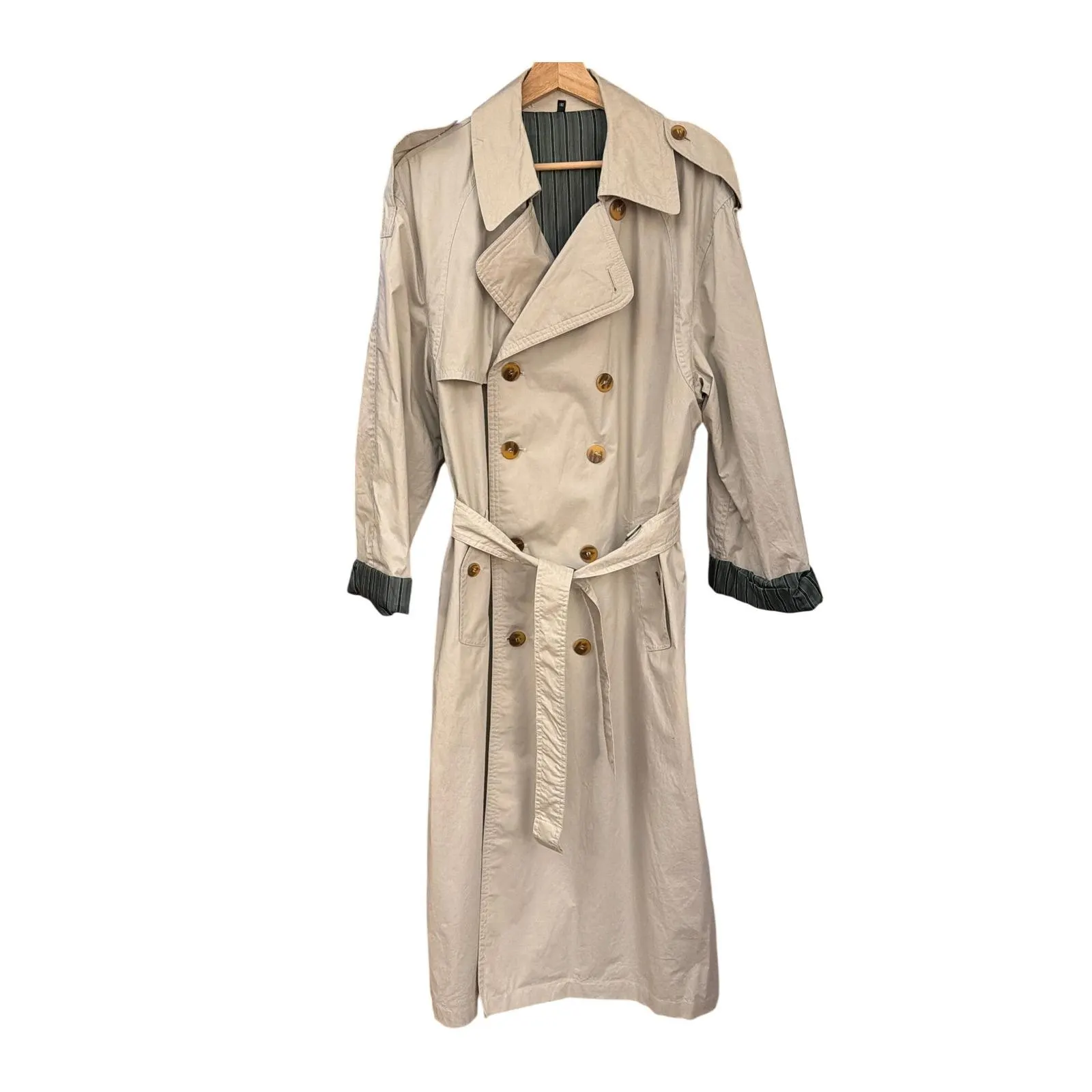 Vintage Court Metrage Euro Trench Coat Light Academia Detective Parisian Preppy