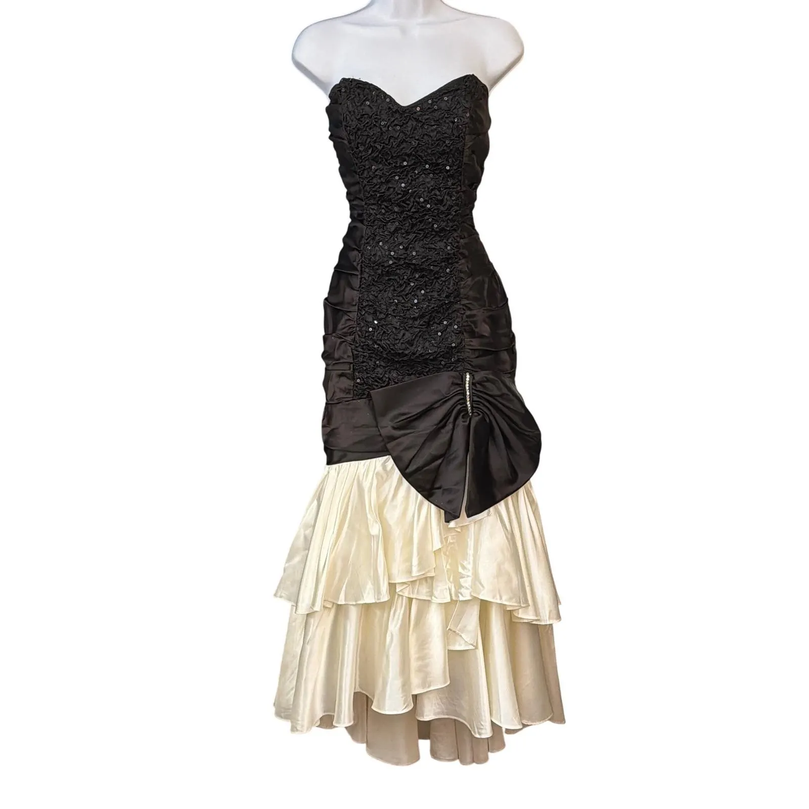 80s Zum Zum Evening Gown Prom Dress 80s Glam Coquette New Years Whimsigoth Party
