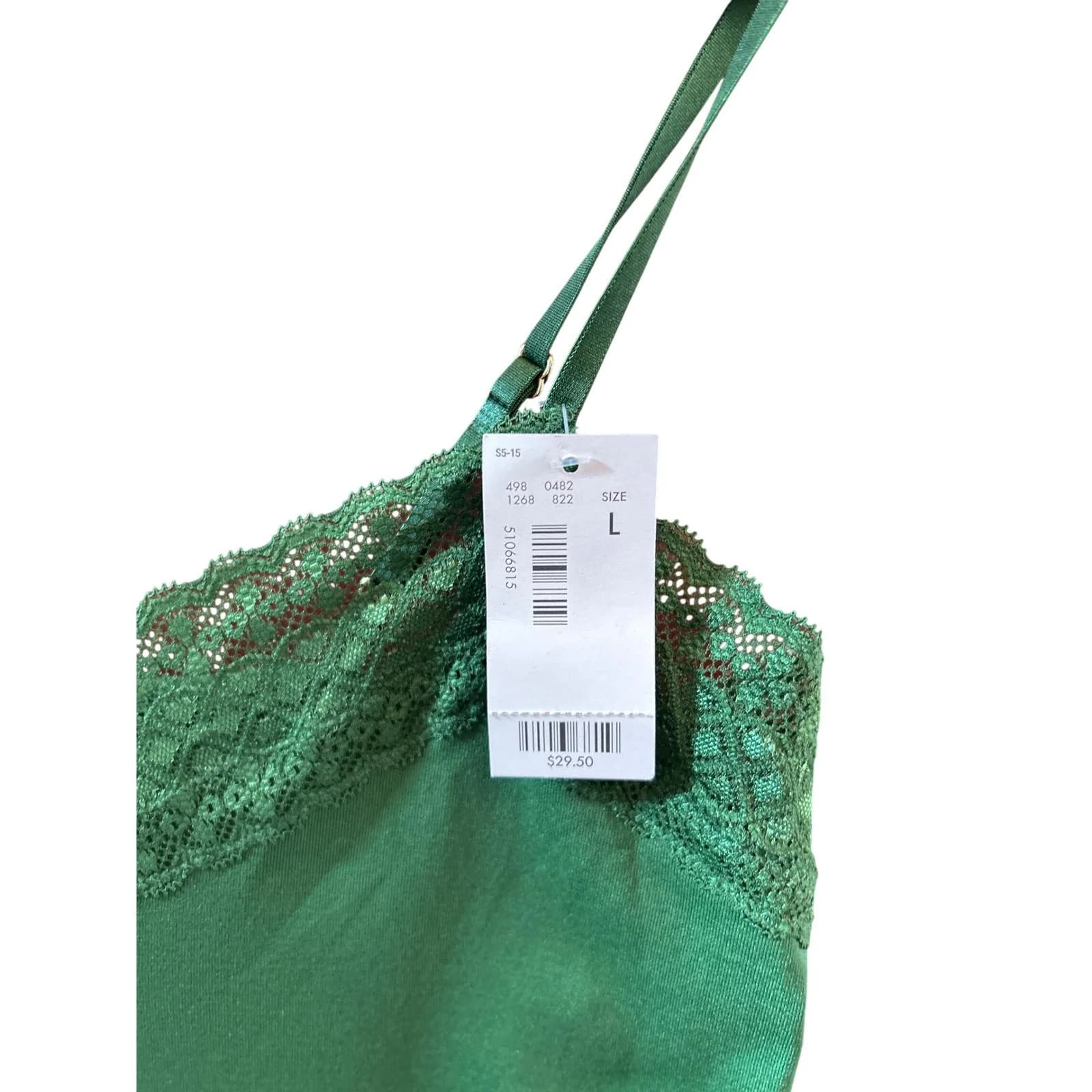The Limited Camisole Emerald Green Lace Trim Coquette Minimalist Chic Y2K Style - image 5