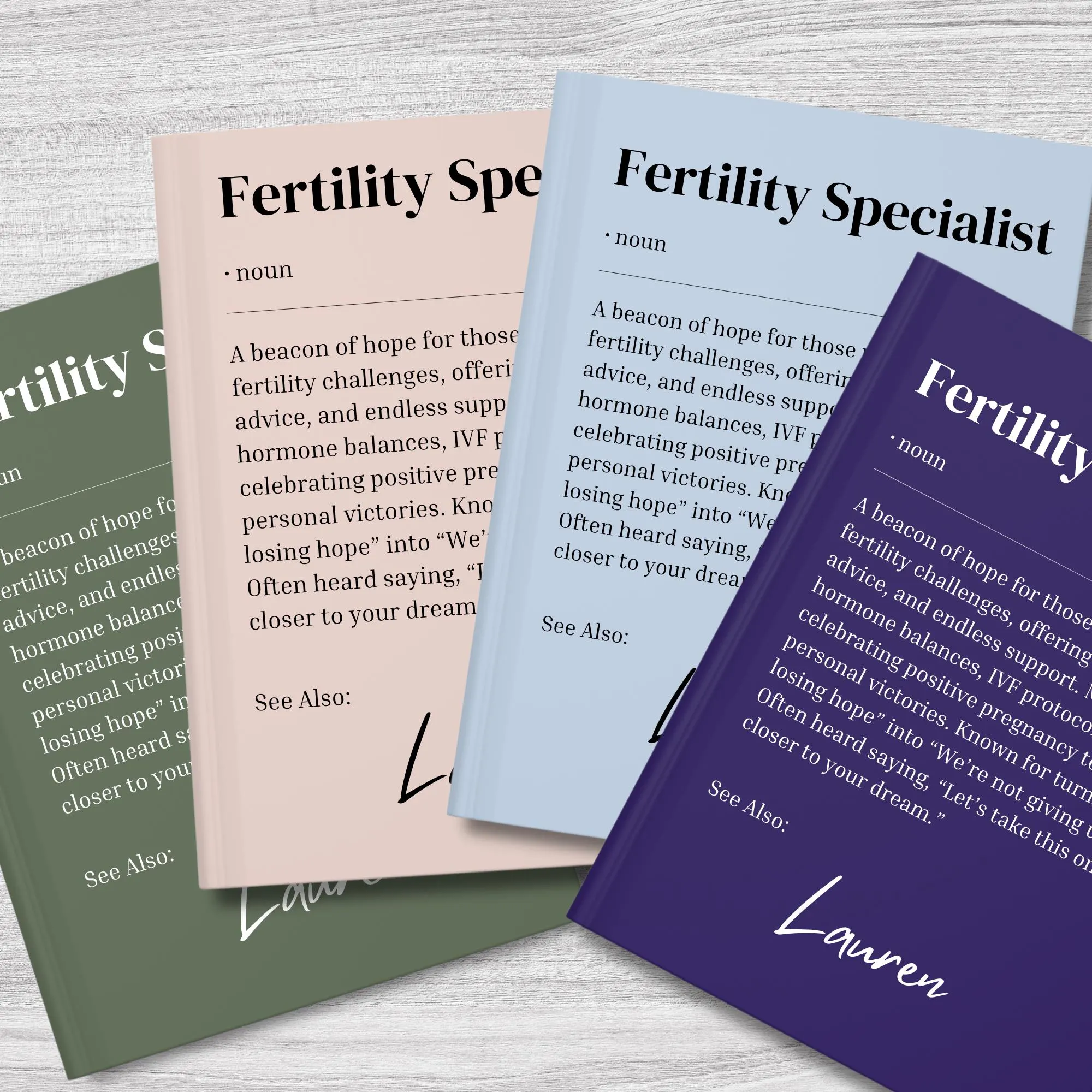 Fertility Specialist Journal Nurse Appreciation Gifts, New Nurse Gift, Fertility Nurse Student Graduation, Personalized, Custom Name - image 4