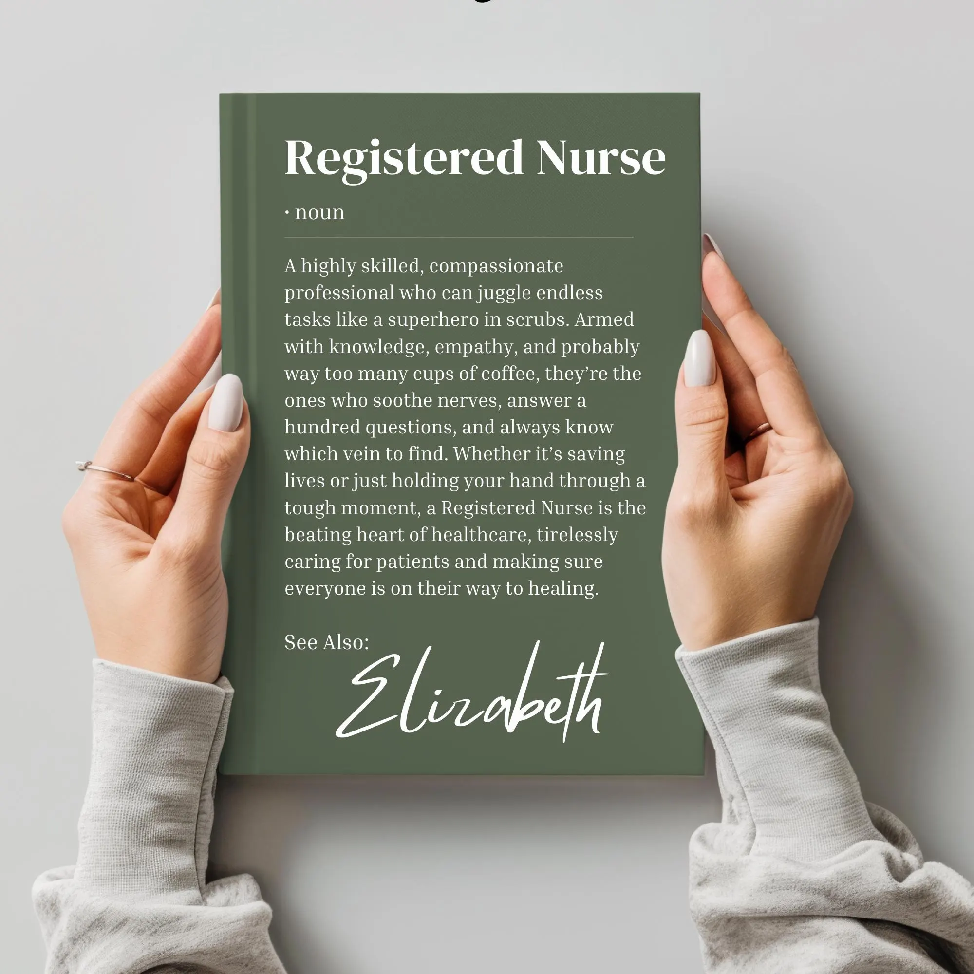 Funny Personalised Registered Nurse Gift Notebook, Nursing school graduation, Future Nurse present , Newly qualified, keepsake, RN Journal - image 3