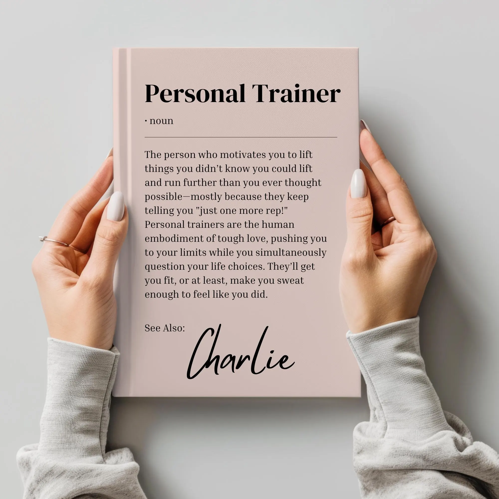 Funny Personalized Personal Trainer Gift Notebook, Personal Trainer graduation, PT present, keepsake, Hardback Journal - image 3