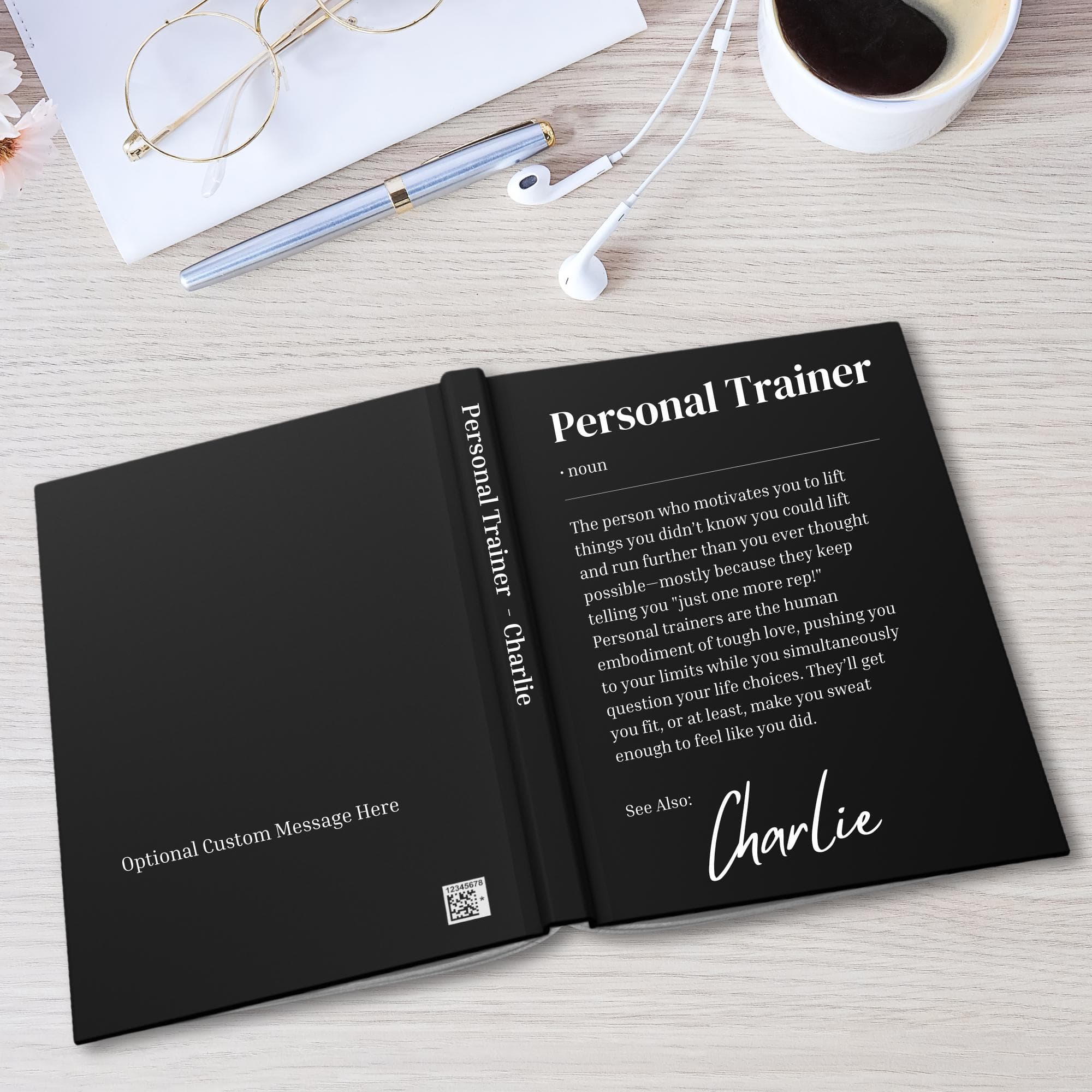 Funny Personalized Personal Trainer Gift Notebook, Personal Trainer graduation, PT present, keepsake, Hardback Journal - image 5