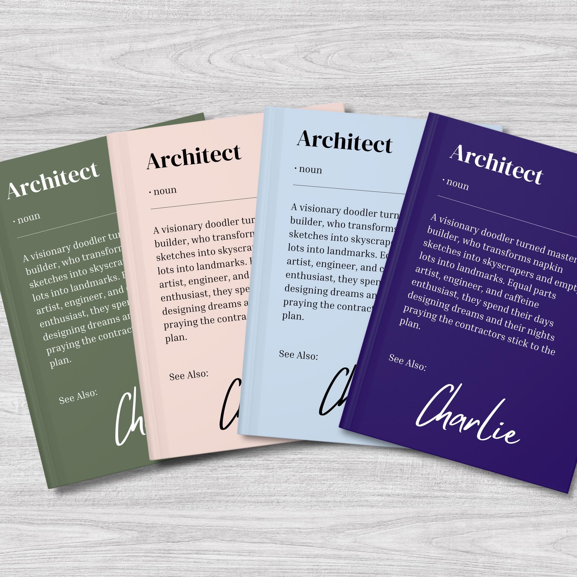 Funny Personalized Architect Gift Notebook, Newly qualified, Gift For Colleague, keepsake, Hardback Journal - image 4