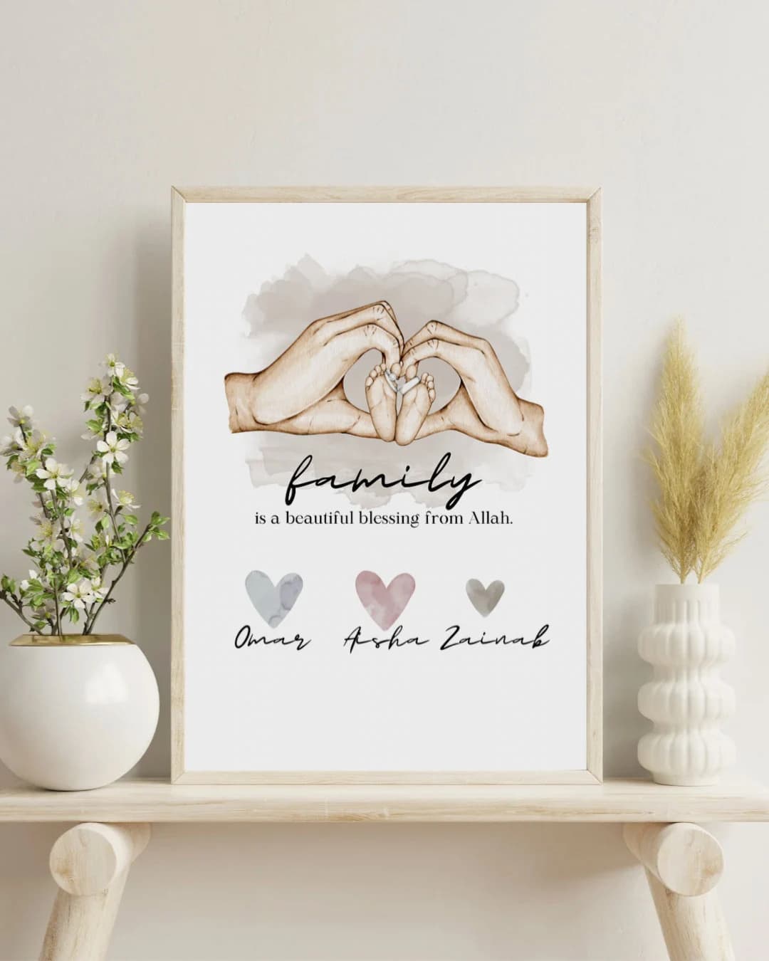 Personalized Muslim Family Hands Print, Islamic Home Decor (PDF) - image 4