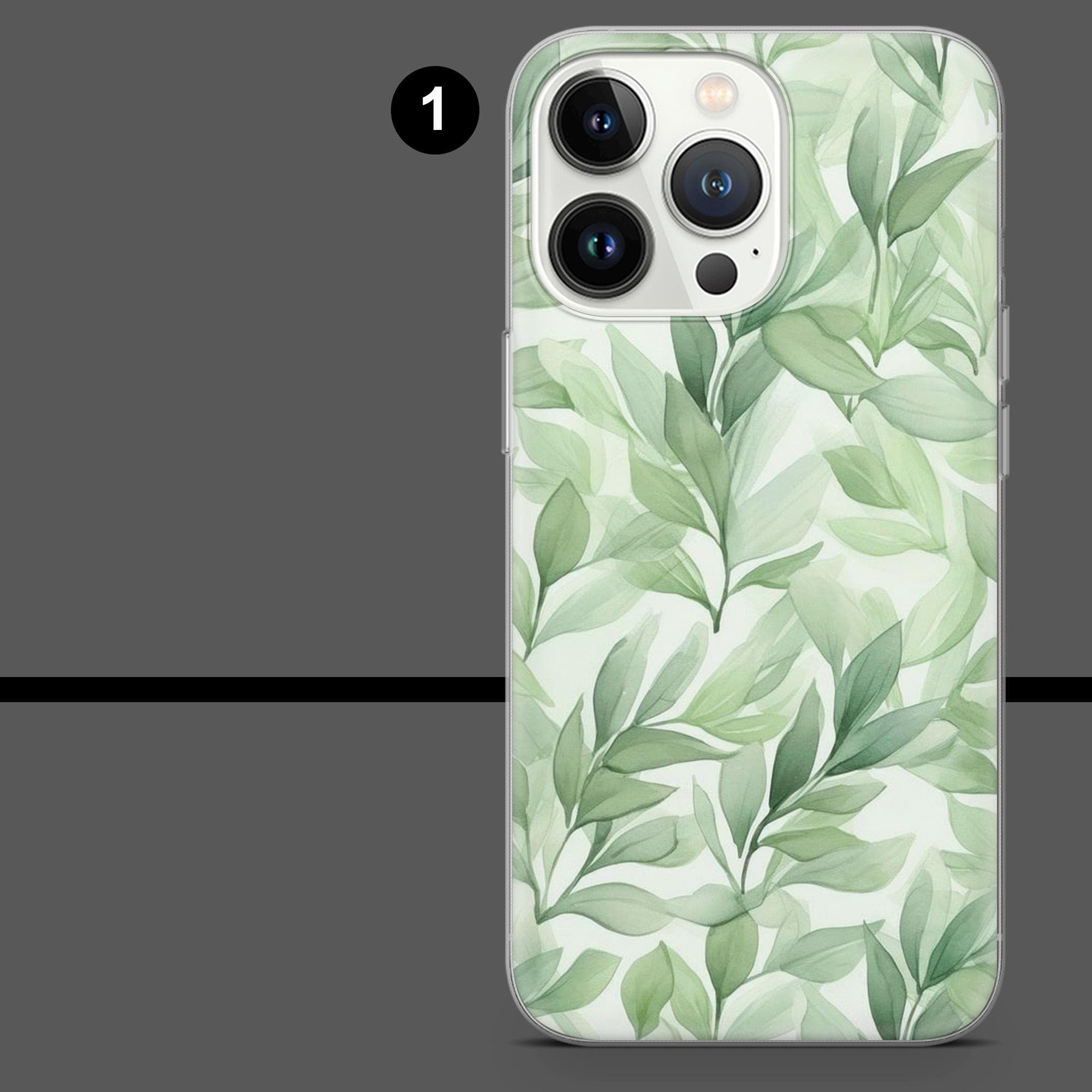 Green Phone Case Mint Plant Botanical Minimal Cover for iPhone 18Pro, 17, 16, 15, 14, 13, Samsung S26, S25, S24, S23,A17,A57,A37 Pixel 11,10 - image 3