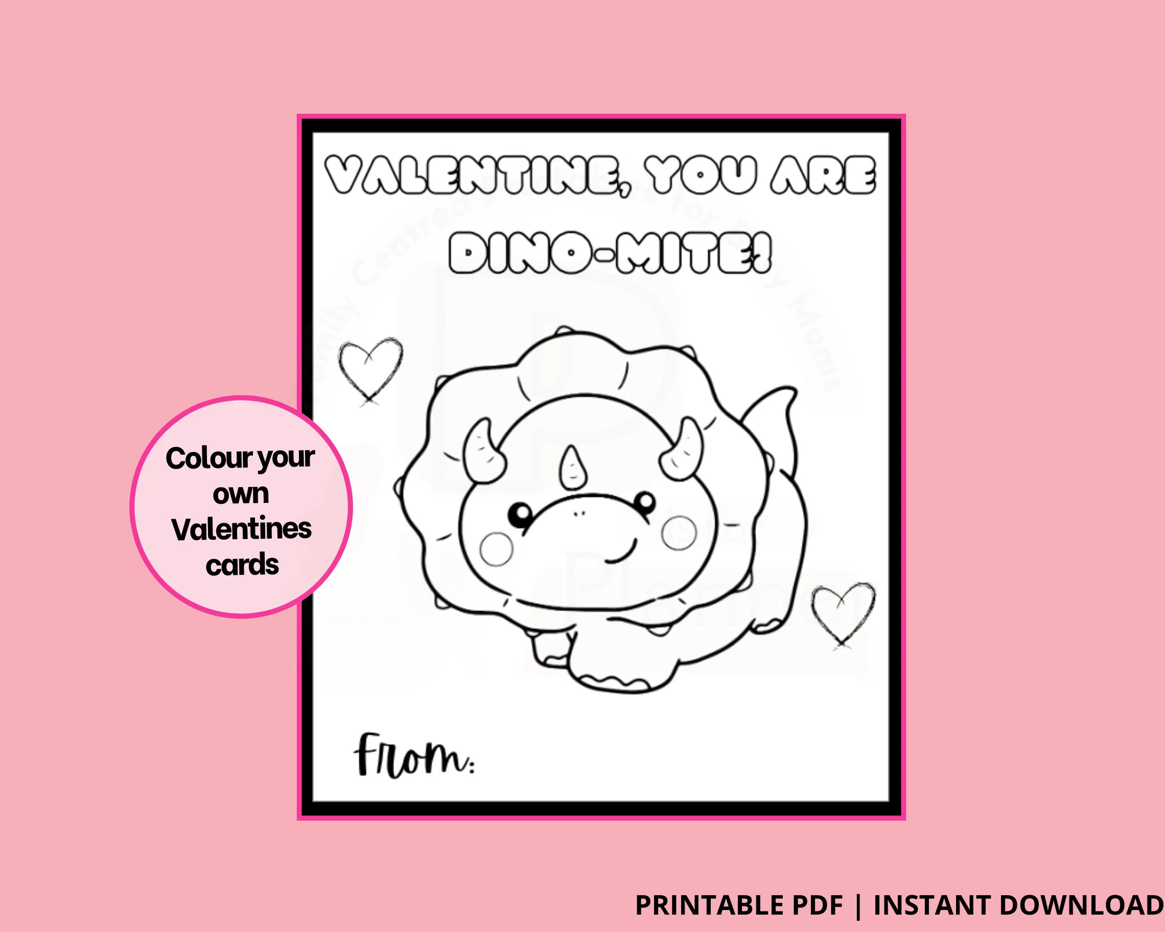 Color Your Own Valentine Cards, Printable Valentines Cards, Classroom Valentines, Valentines Day Cards for Kids, Printable Activity - image 4