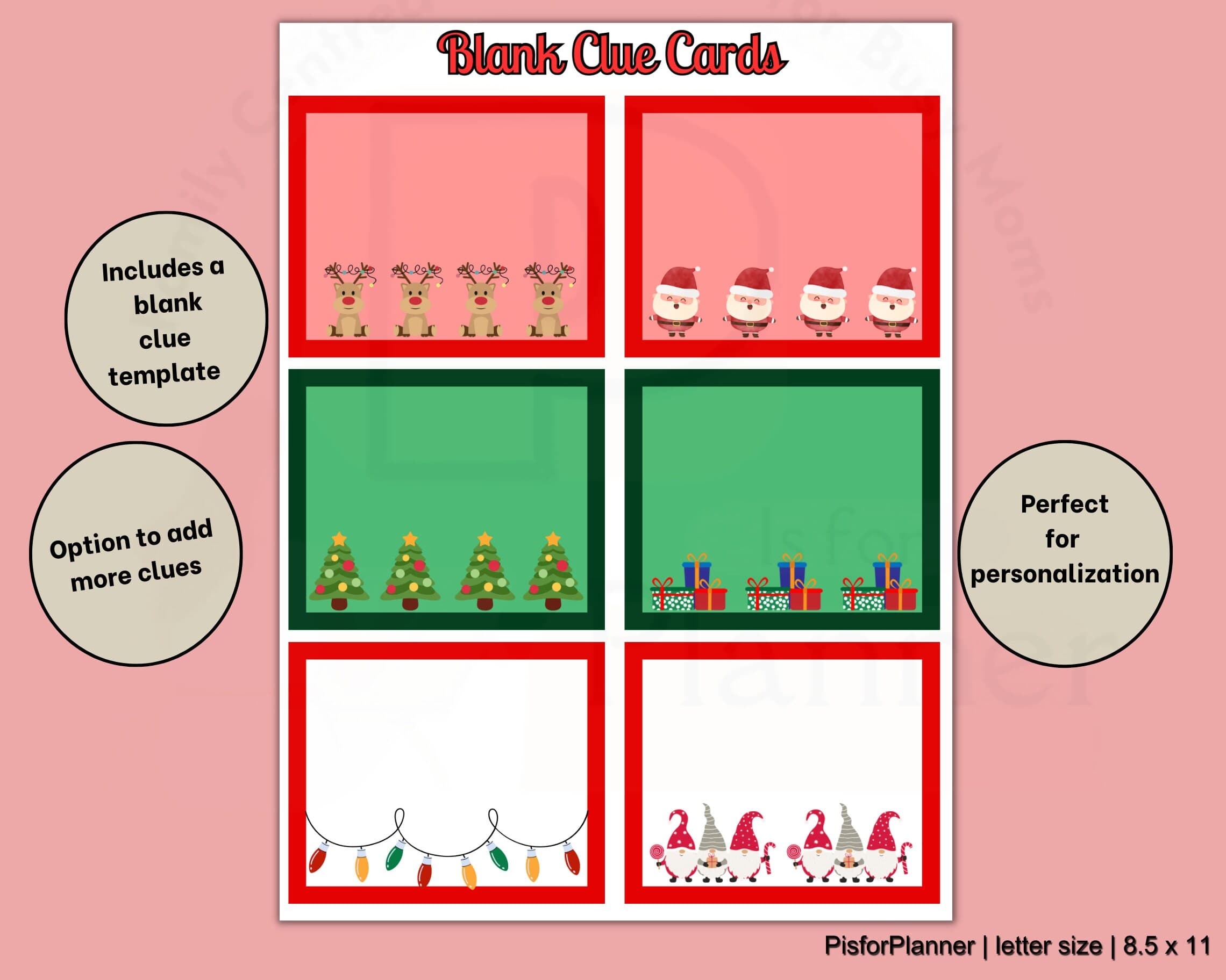 Christmas Scavenger Hunt for Kids, Indoor Holiday Treasure Hunt Clues, Fun Christmas Game, Printable Kids Activity, Holiday Party Game - image 3