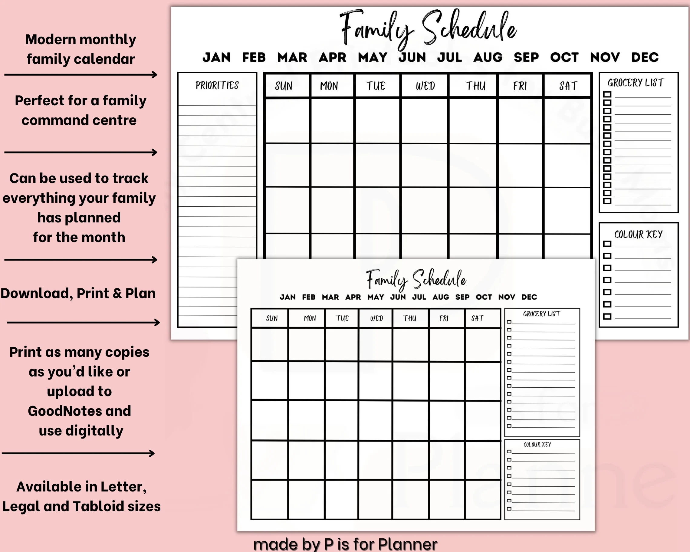Productivity Planner Bundle, Printable Planner and Organizer, GoodNotes Planner and Digital Tracker - image 4