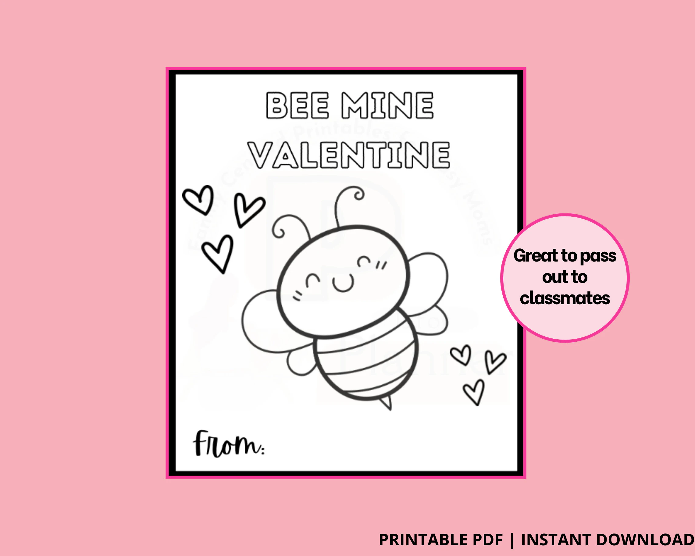 Color Your Own Valentine Cards, Printable Valentines Cards, Classroom Valentines, Valentines Day Cards for Kids, Printable Activity - image 5