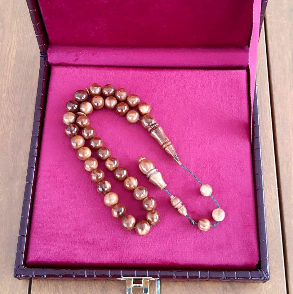 Genuine Kuka Fruit Seed Tasbih, 33 Prayer Beads, Rosary, 10mm Large Beads, Islamic Misbaha - image 5