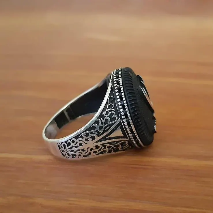 Sterling Silver Double Sword Ring, Handmade Knight Signet - image 5