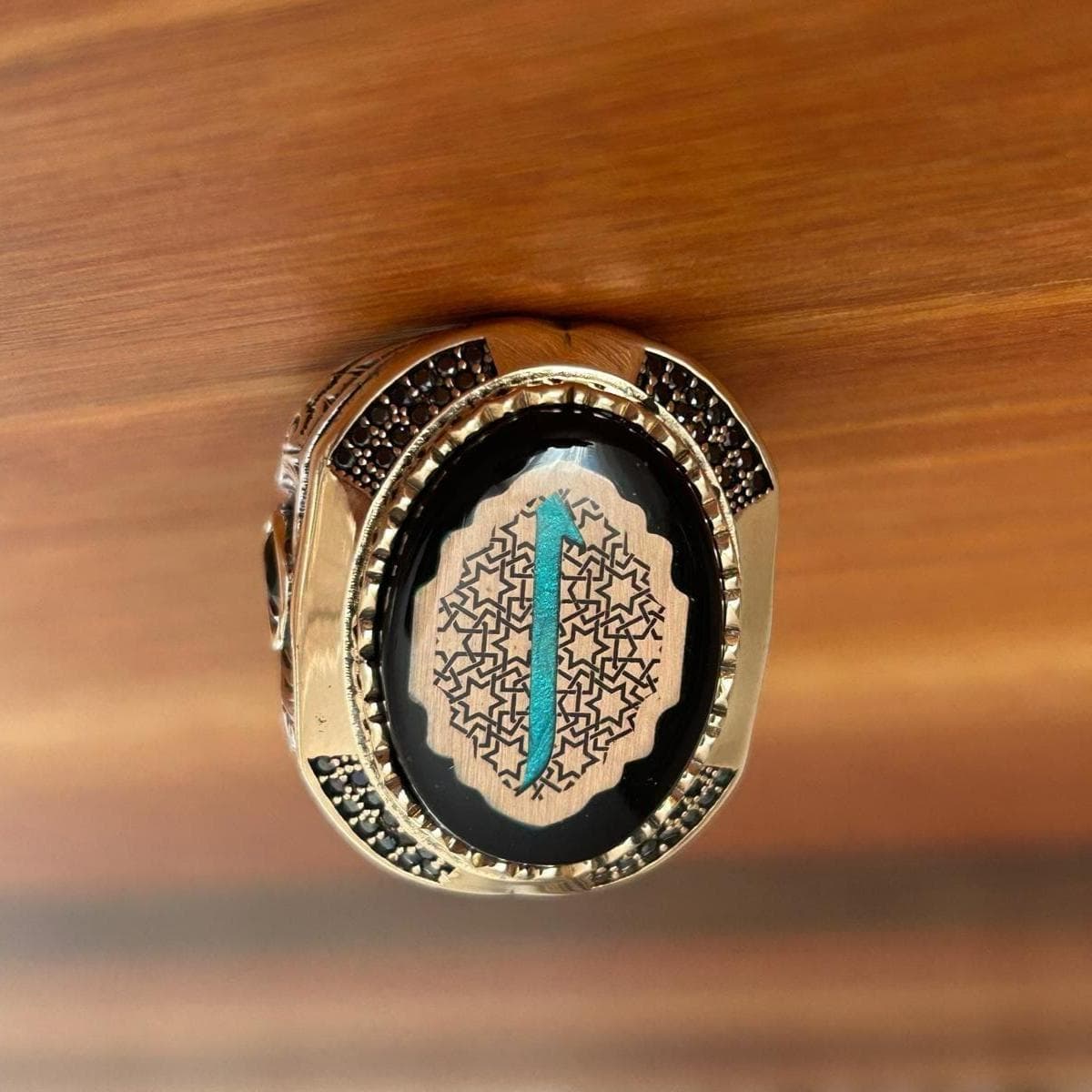 Handmade 925 Sterling Silver Islamic Ring: Ottoman Design - image 4