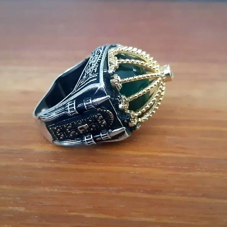 Hagia Sophia Mosque Ring, Islamic 925 Sterling Silver Men's Ring - image 4