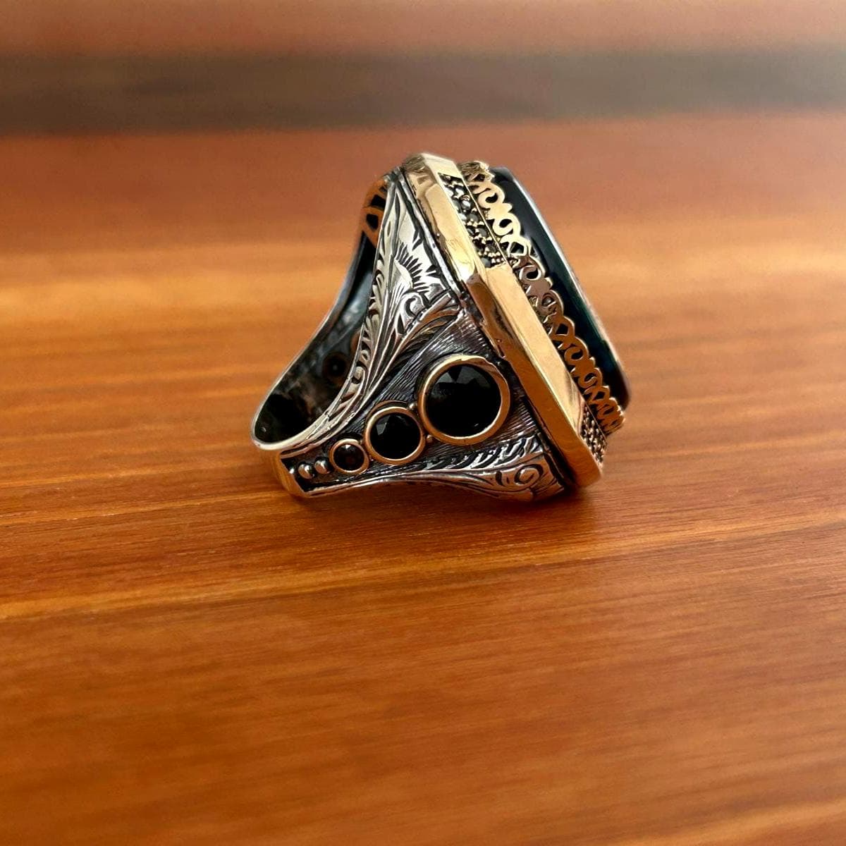 Handmade 925 Sterling Silver Islamic Ring: Ottoman Design - image 5