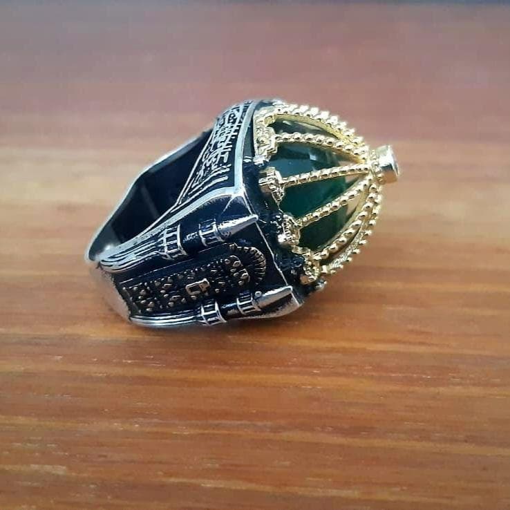 Hagia Sophia Mosque Ring, Islamic 925 Sterling Silver Men's Ring - image 3
