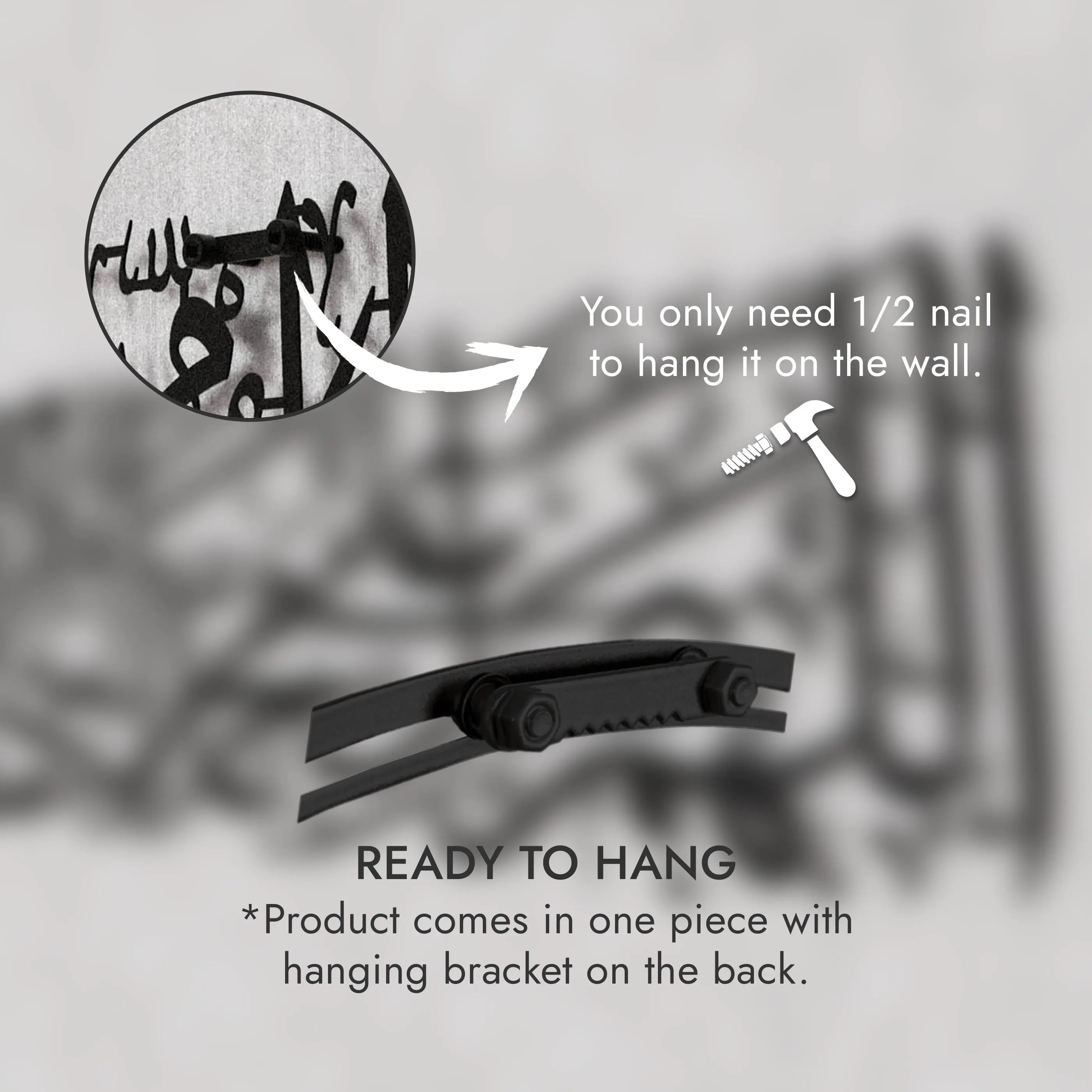 Salawat Islamic Wall Art Metal Arabic Calligraphy Muslim Home Decor Housewarming Gift - image 3