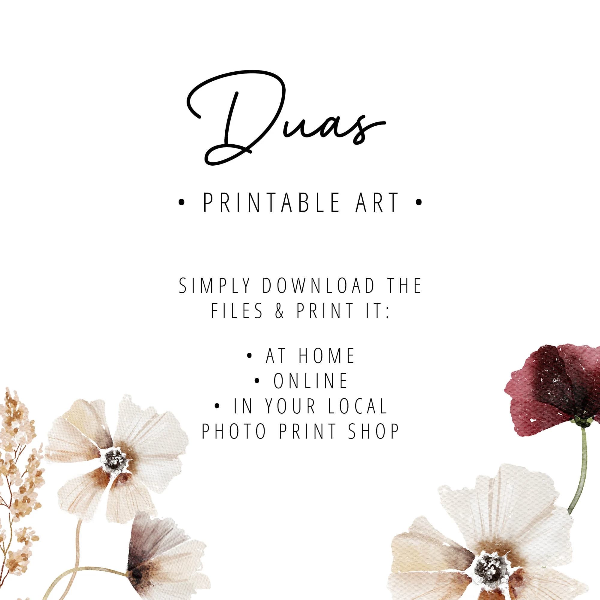 Printable Islamic Dua Wall Art for Toilet, Modern Muslim Home Decor, Islamic Digital Posters and Prints, Dua for Leaving & Entering Bathroom - image 5