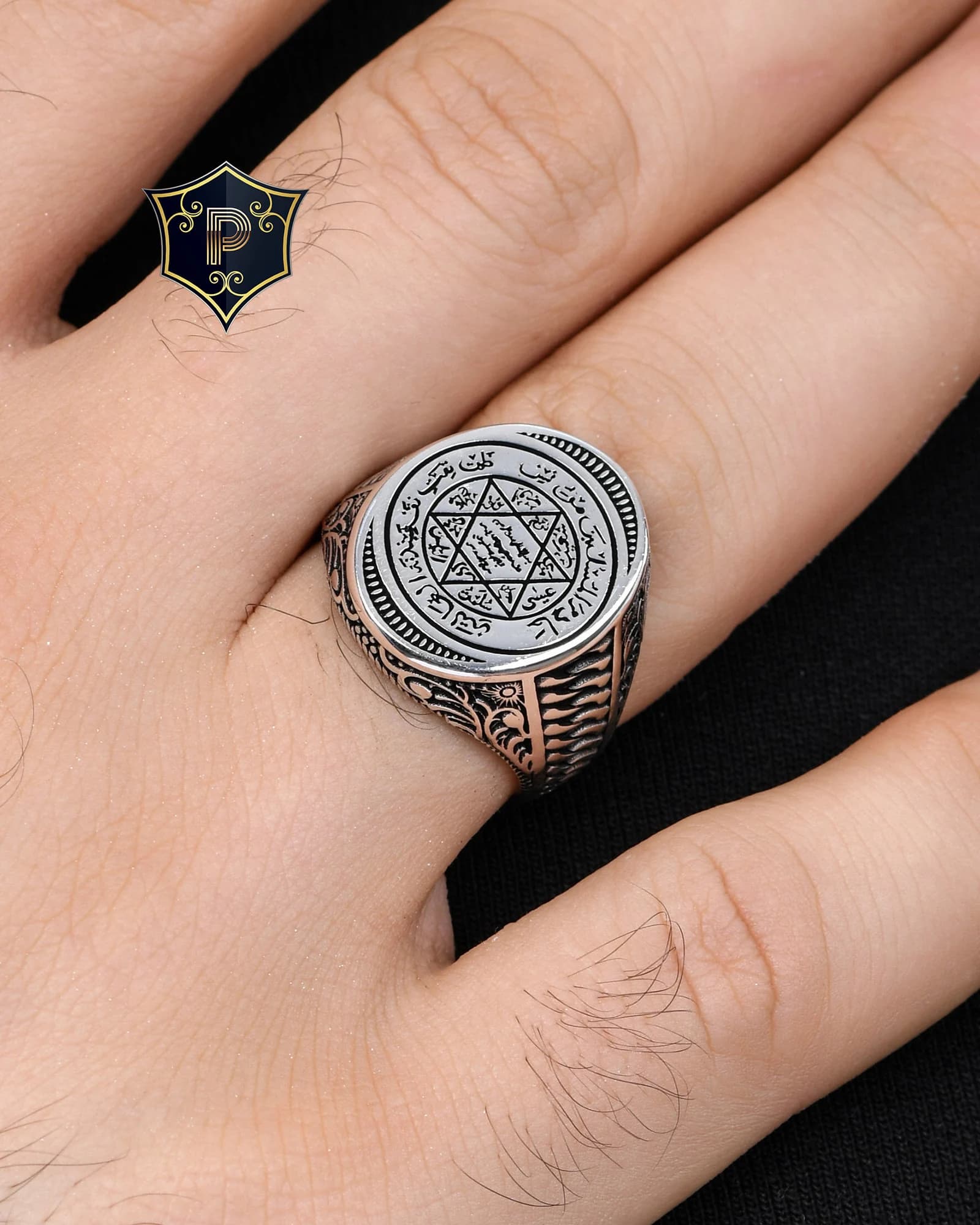 Solomon's Seal Ring, Religious Ring, Star of David Engraved Ring, 925 Sterling Silver Ring, Turkish Handmade Silver Ring, Best Gift - image 5