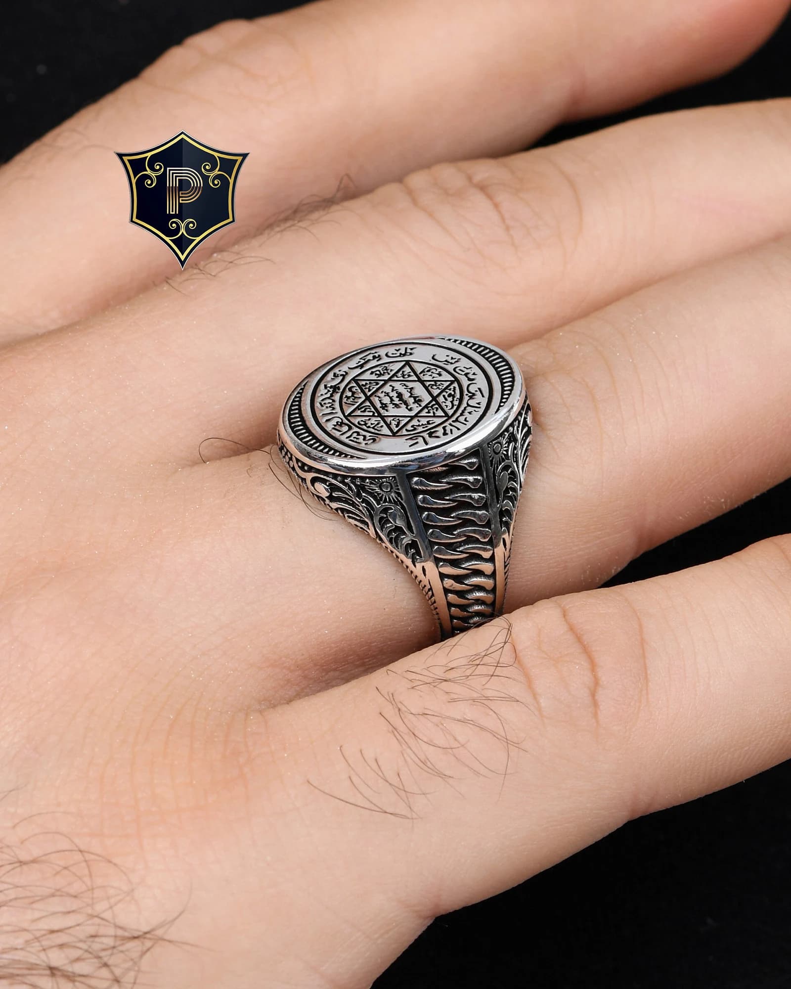 Solomon's Seal Ring, Religious Ring, Star of David Engraved Ring, 925 Sterling Silver Ring, Turkish Handmade Silver Ring, Best Gift - image 4