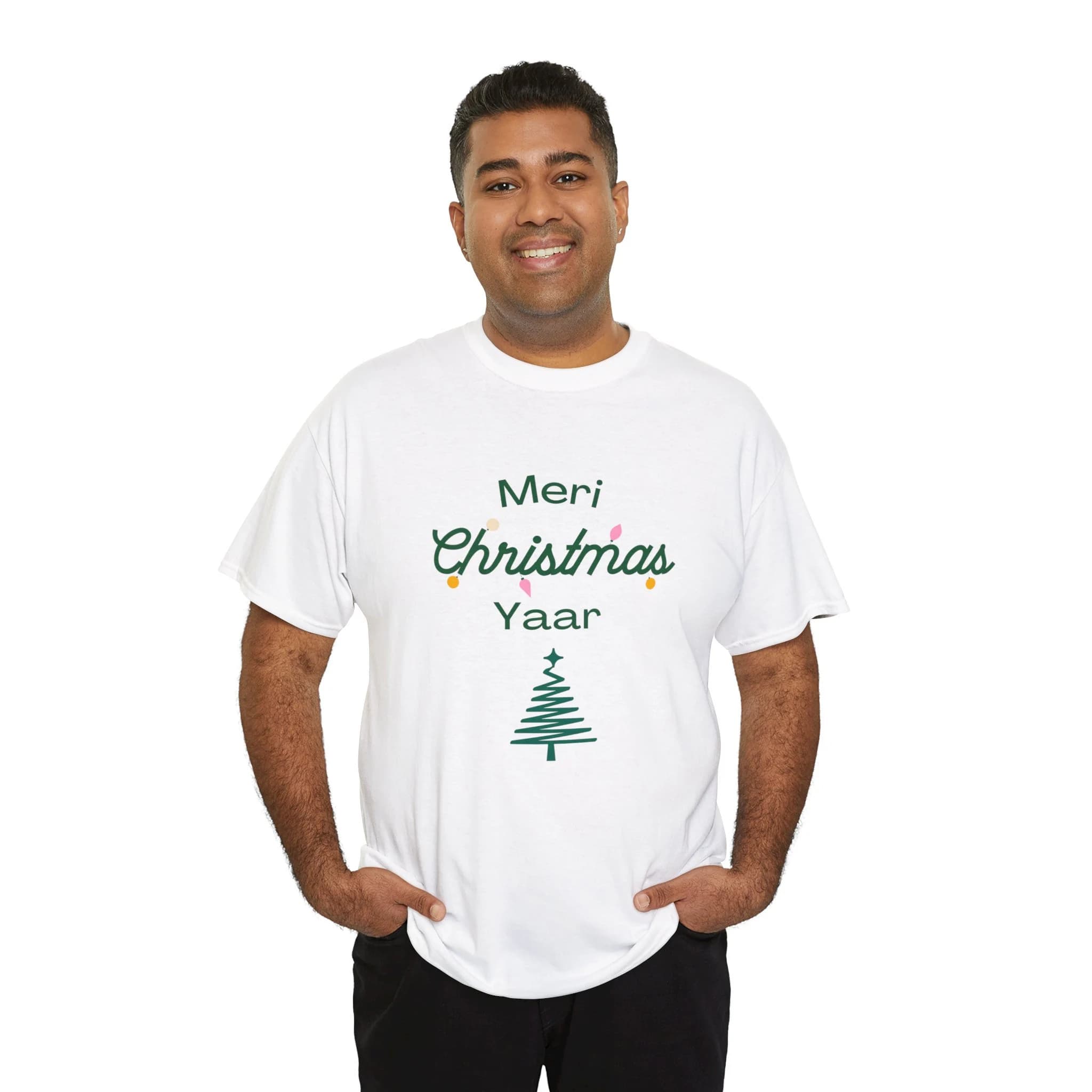 Meri Christmas Yaar Shirt - Christmas Tree Design, Desi Tshirt, Urdu Shirt Holiday Gift for Her, Gift for Him, Desi Holiday Shirt for Woman - image 4
