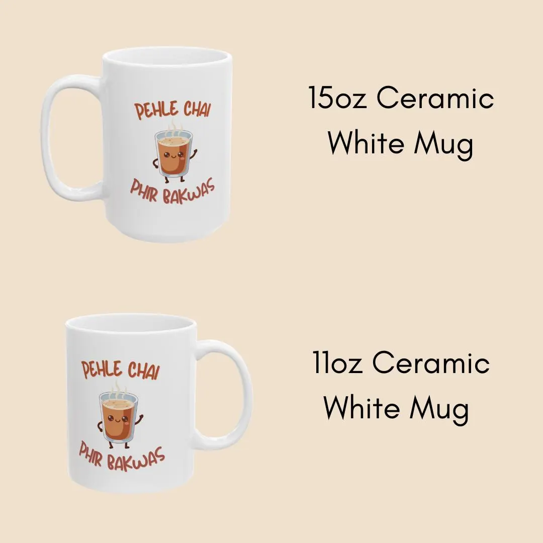 Clear Glass Chai Cup "Pehle Chai Phir Bakwas" Urdu Chai Lover Glass Mug for Chai, Urdu Gift for Indian Dad or Pakistani Mom Desi Mug - image 3