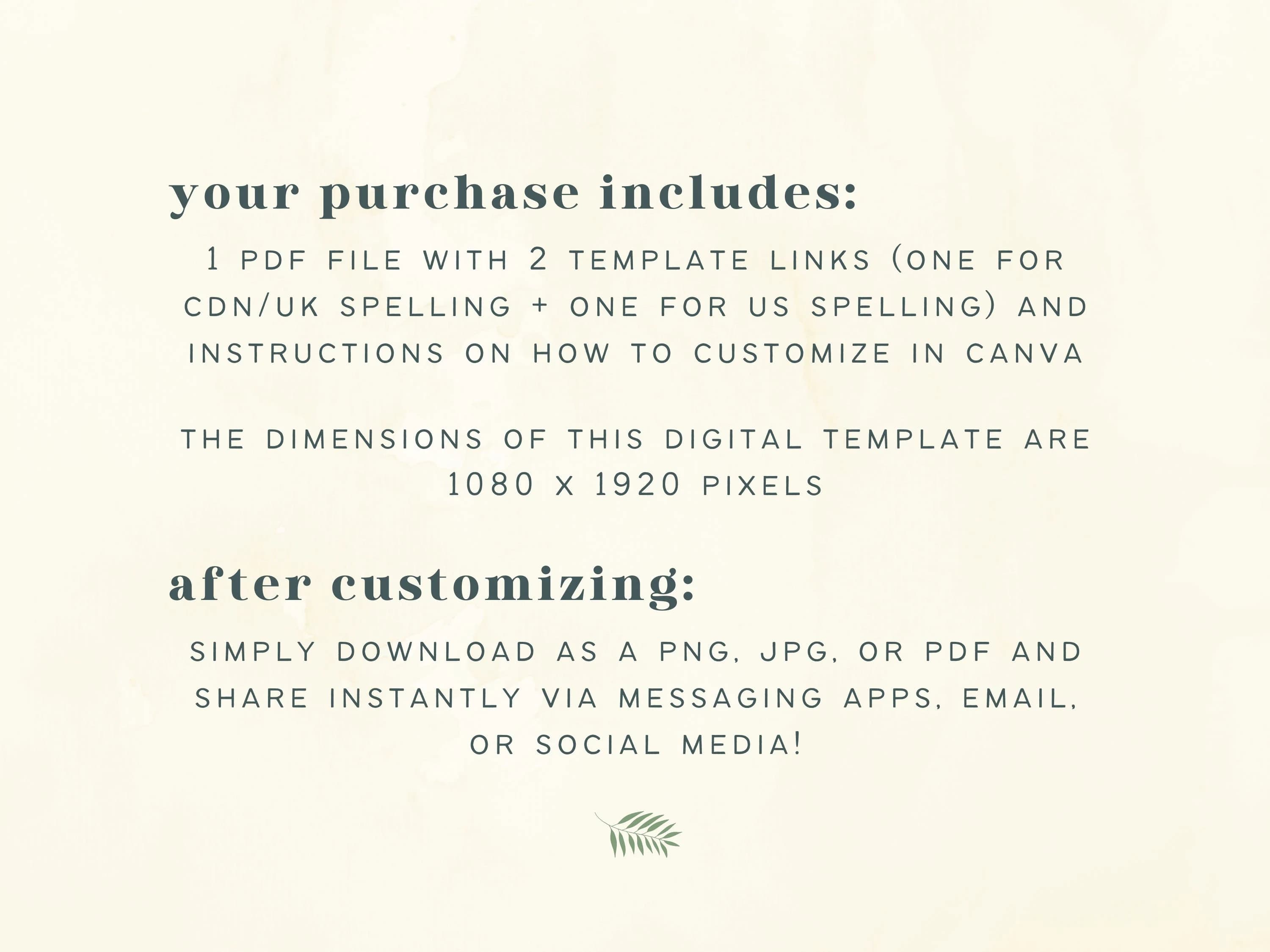 Digital Muslim Wedding Invitation, Electronic Nikkah Invite (Canva Template) - image 5