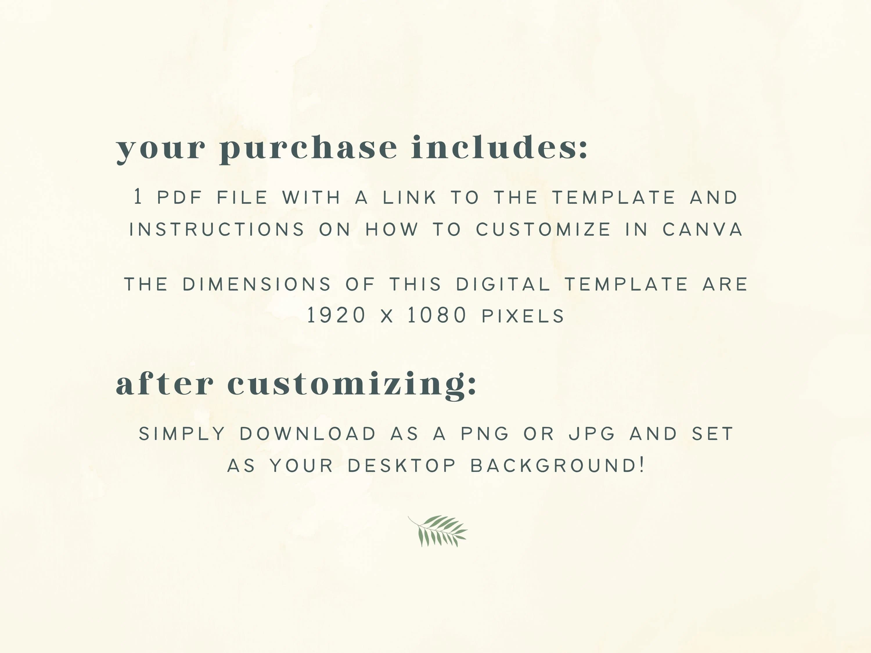 Eucalyptus Desktop Organizer Wallpaper | Editable Canva Template (Digital Download) - image 5