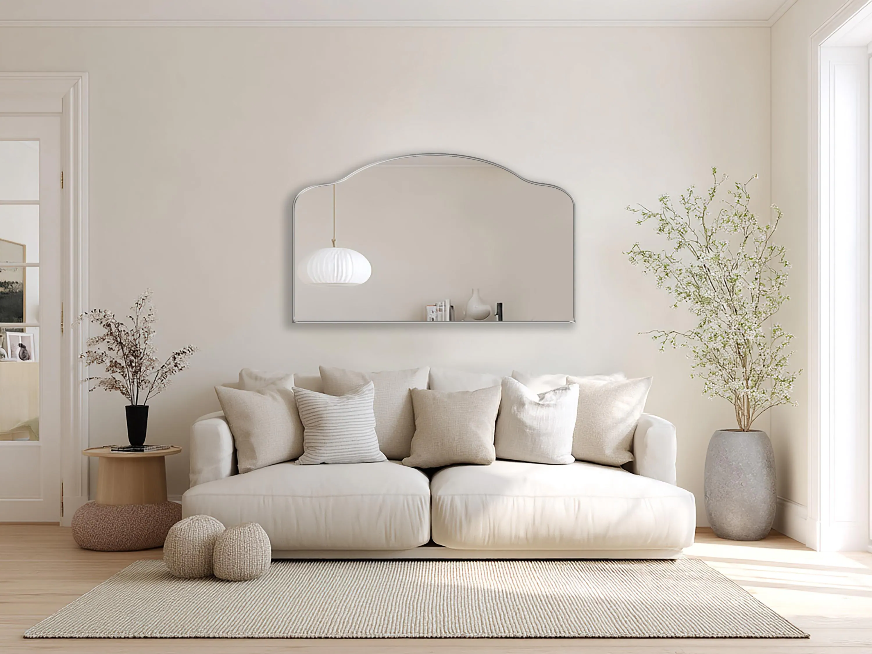 Sydney Bridge Mirror by Asmiro – Wide Wall Mirror for Double Vanity, Mantel or Master Bathroom Decor – Horizontal Design, Customizable Size - image 5