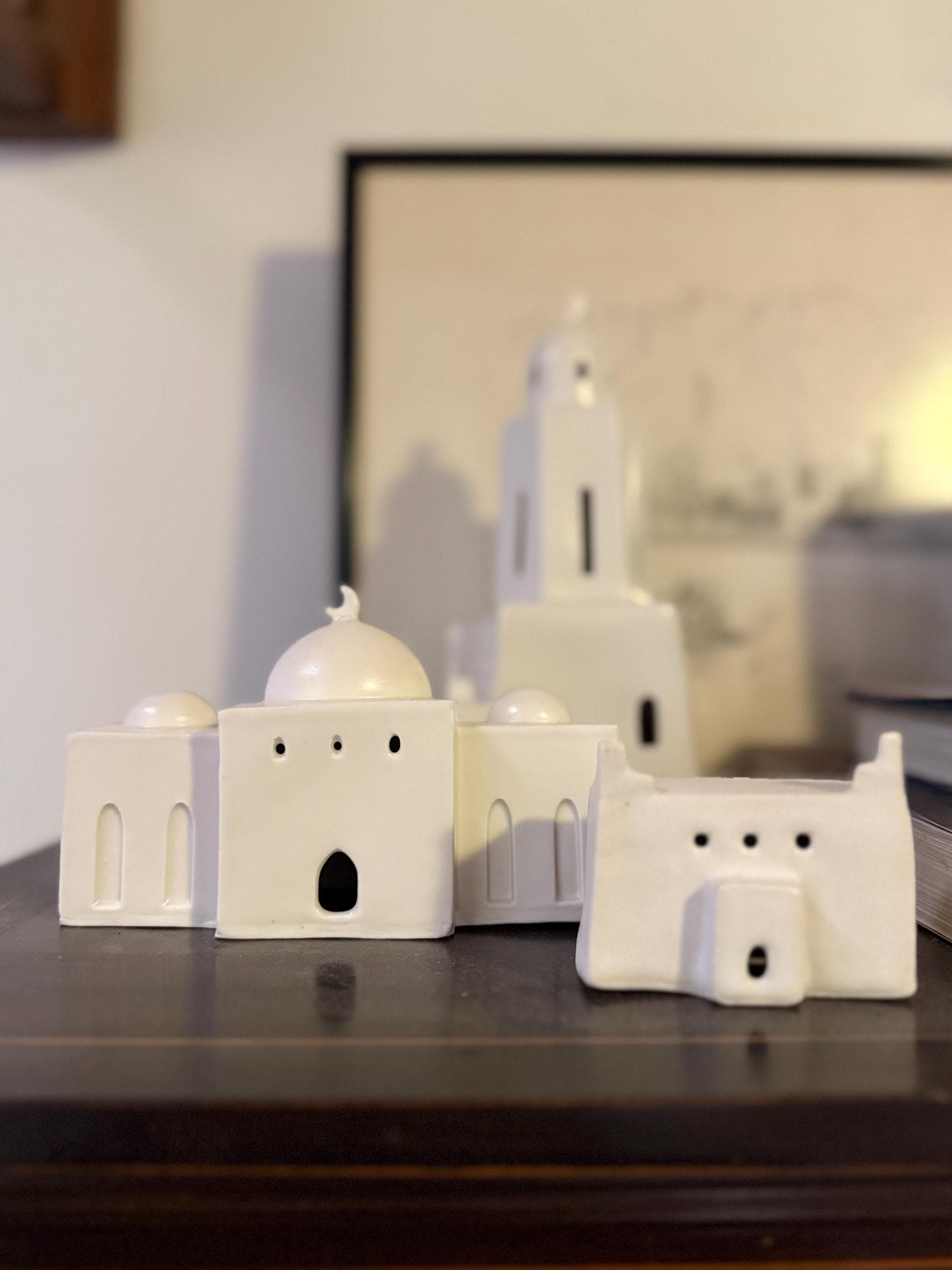 Handmade Porcelain Mosque Sculpture: Ramadan Islamic Art Decor, No Crescent - image 5