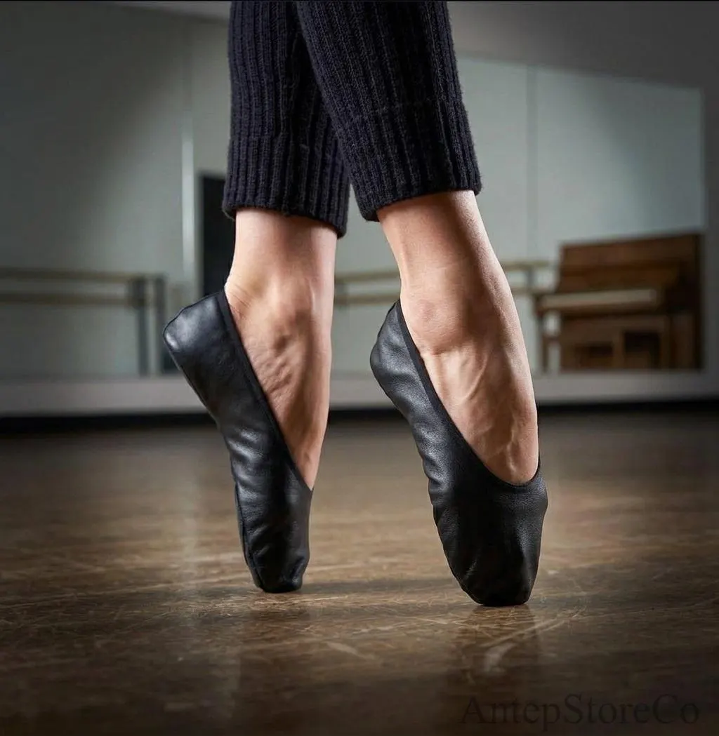 Handmade Georgian Leather Dance Shoes, Folk Ballet Flats, Hand-Stitched Slippers (EU 24-44) - image 4