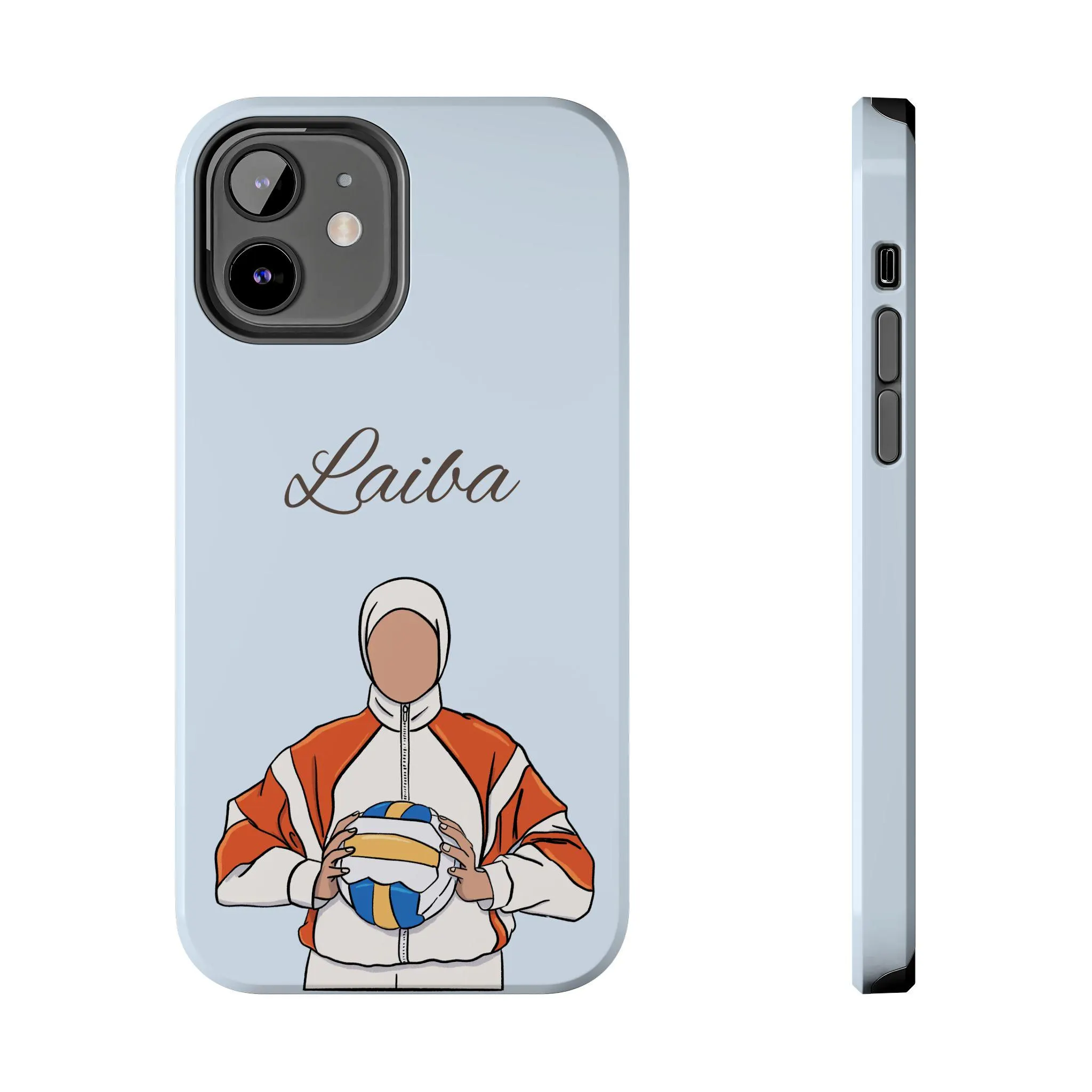 Personalized Volleyball Phone Case, Custom Hijabi Athlete Phone Case, Volleyball Player Gift, Custom Name Phone Cover - image 4