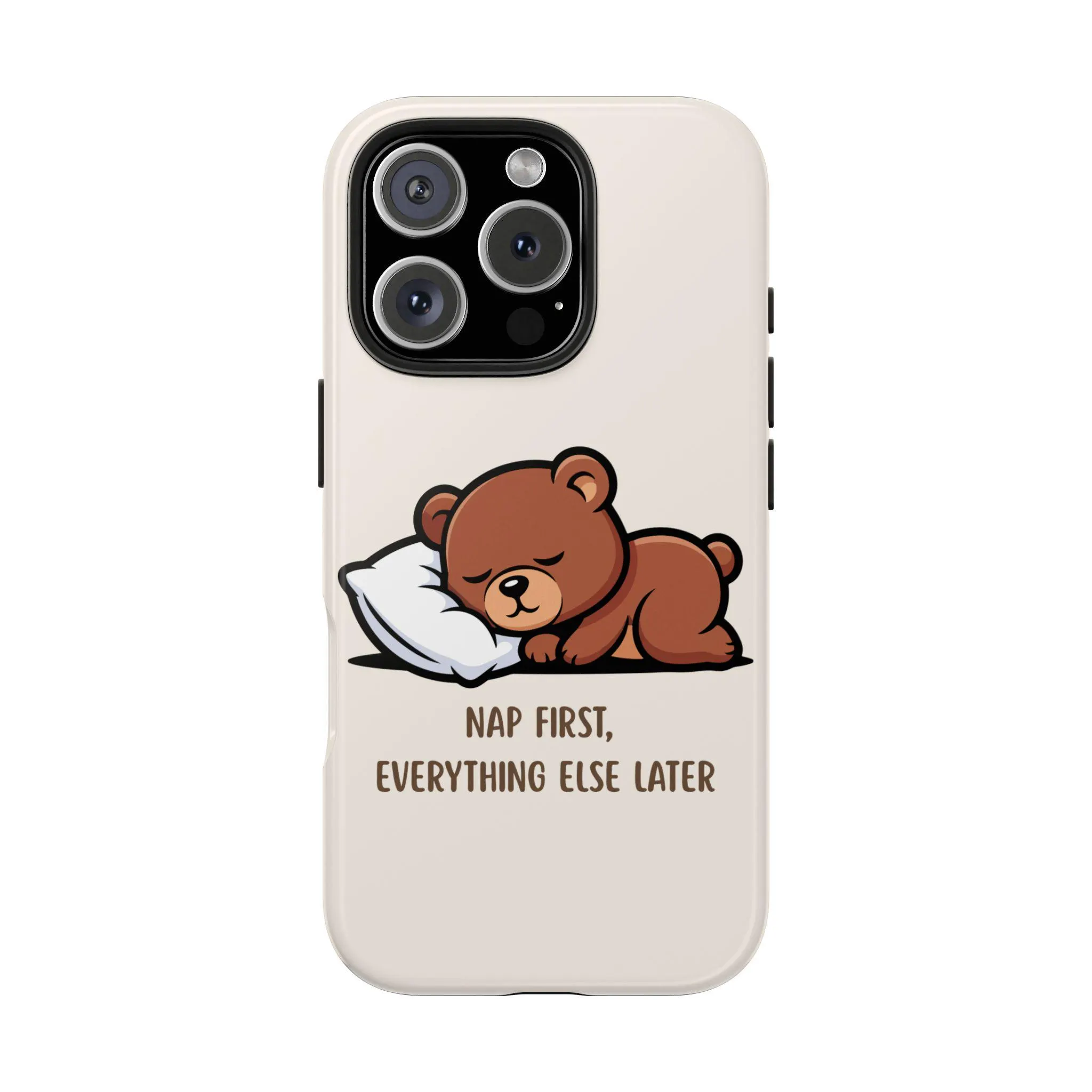 Nap First Everything Else Later Phone Case, Sleeping Bear iPhone Cover, Cute Animal Aesthetic Case - image 5