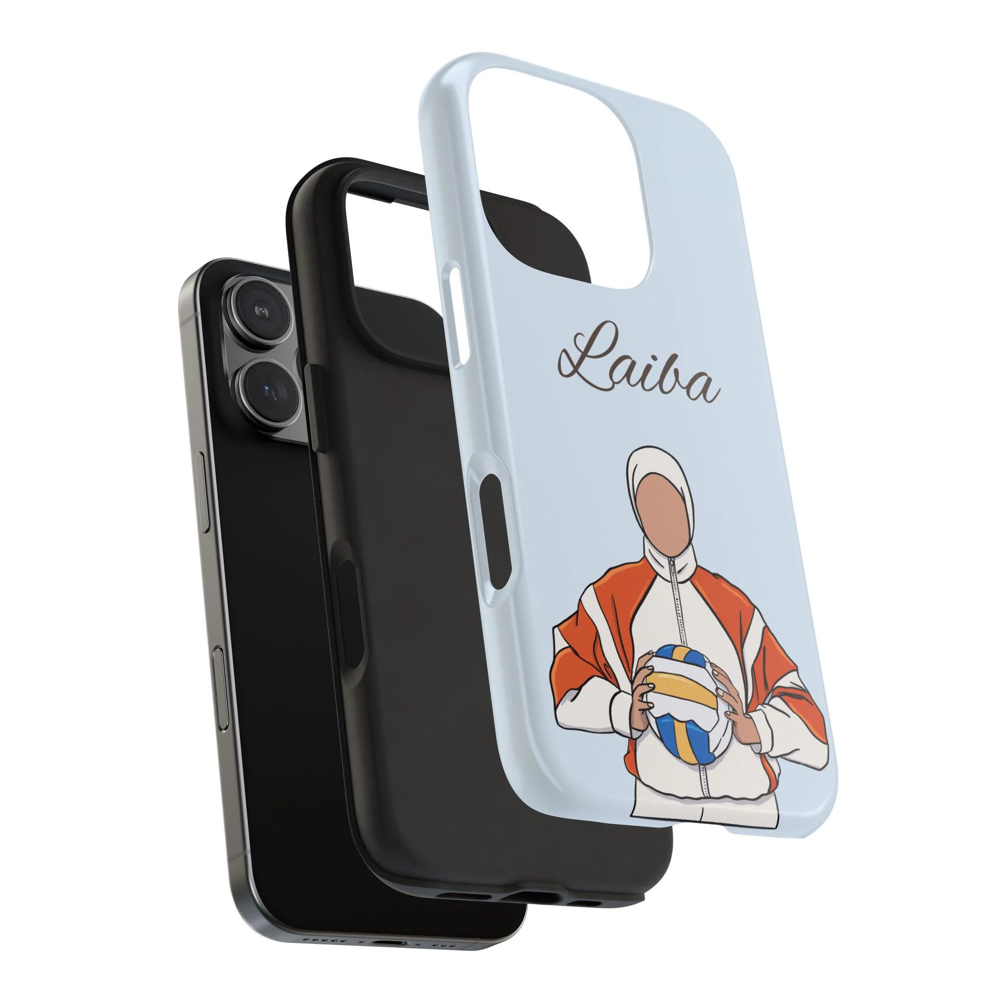 Personalized Volleyball Phone Case, Custom Hijabi Athlete Phone Case, Volleyball Player Gift, Custom Name Phone Cover - image 5