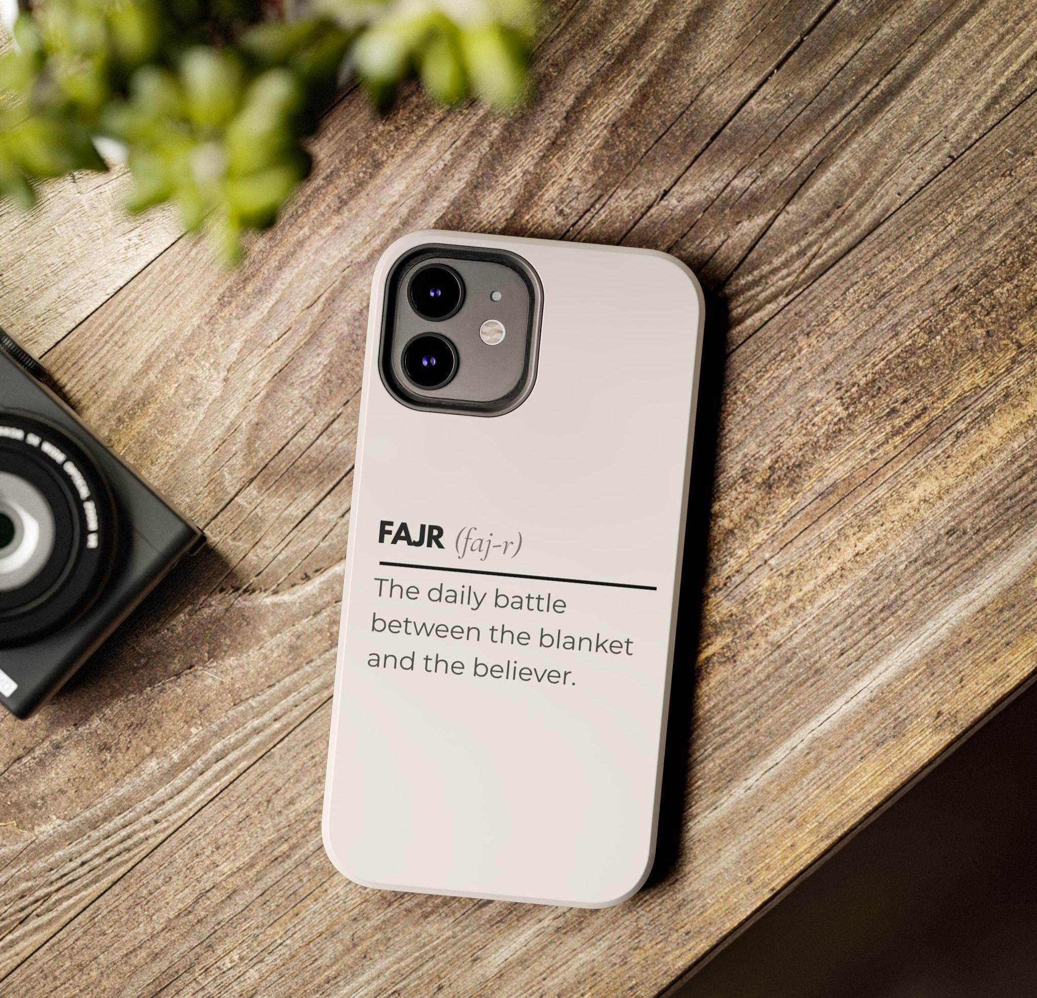 Fajr Definition Phone Case, Funny Muslim iPhone Cover, Islamic Humor Case, Minimal Faith Aesthetic
