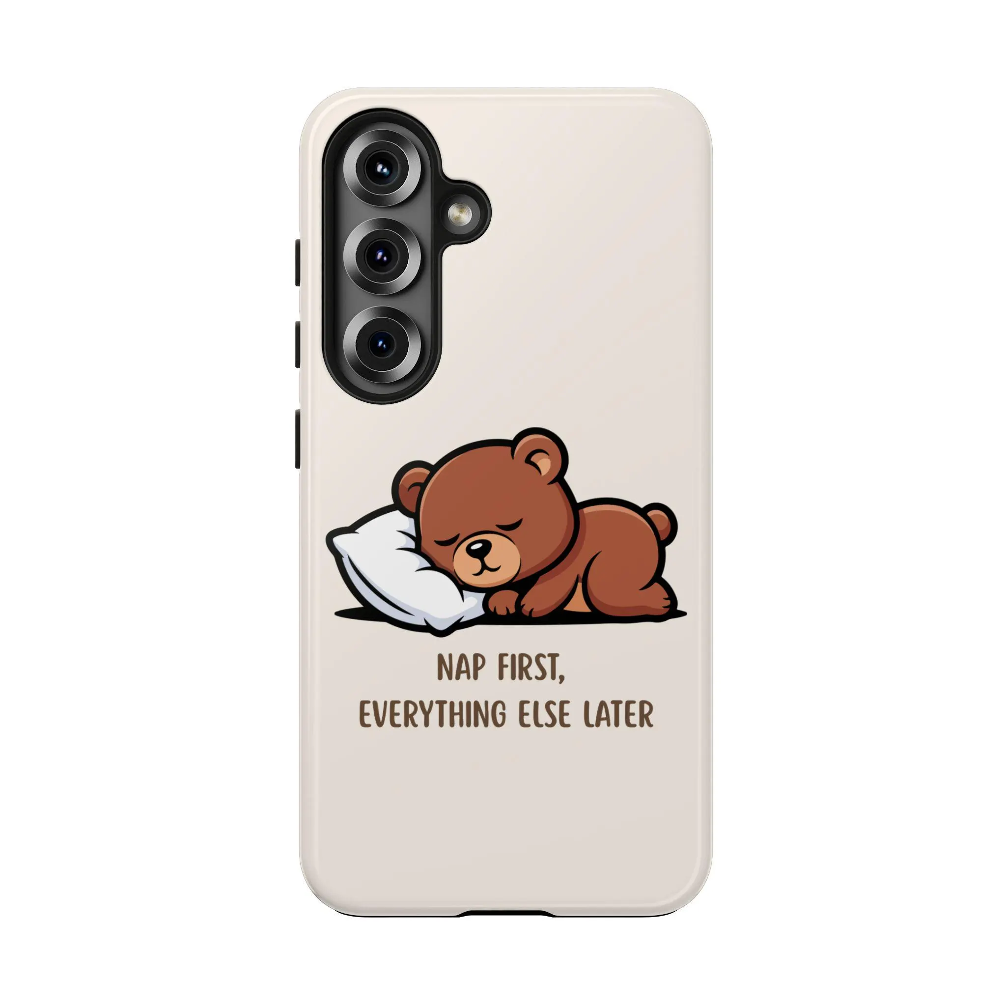 Nap First Everything Else Later Phone Case, Sleeping Bear iPhone Cover, Cute Animal Aesthetic Case - image 4