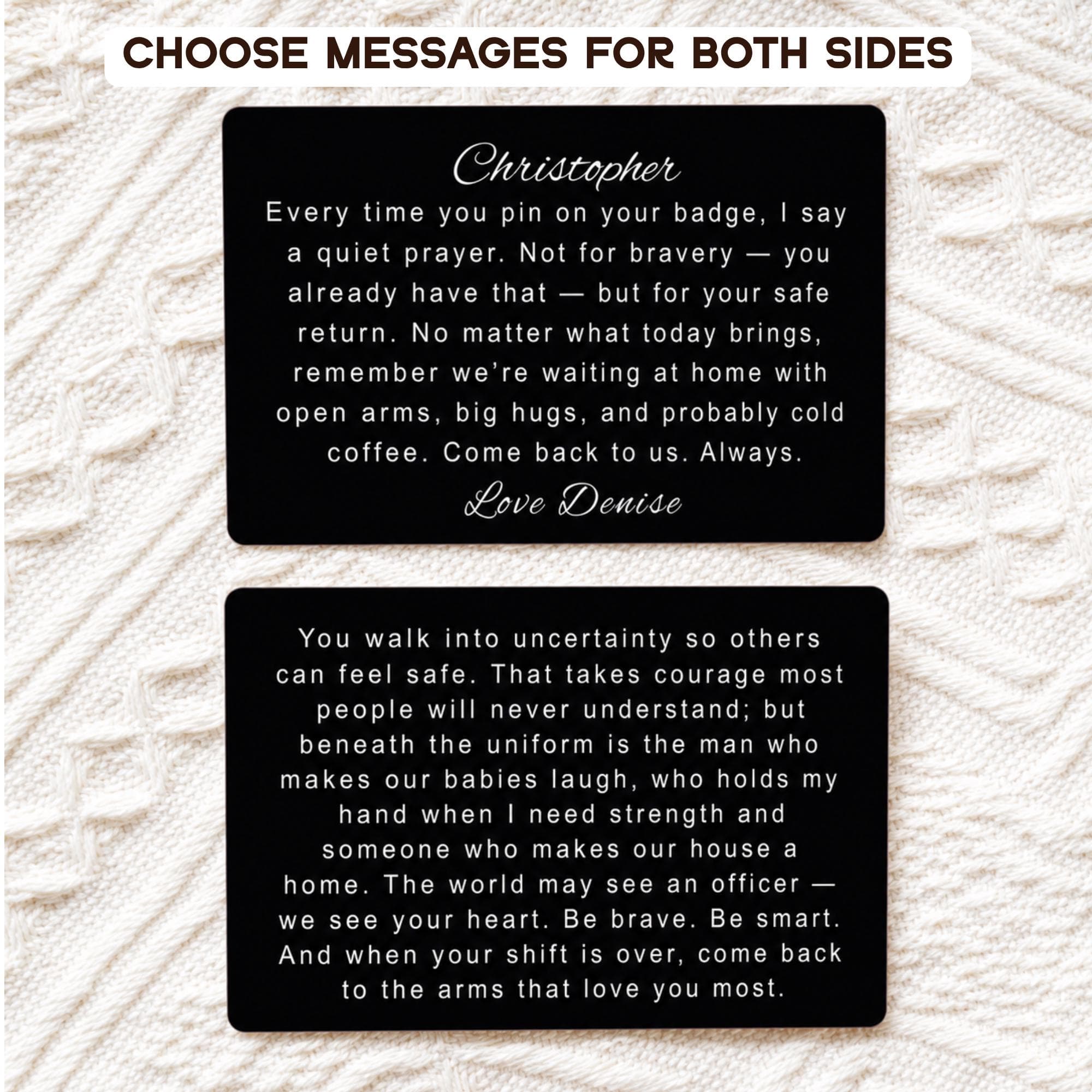 Law Enforcement Gift Metal Wallet Personalized Police Academy Graduation Gift Police Dad Gift Police Officer Policeman Gift For Men Women - image 3