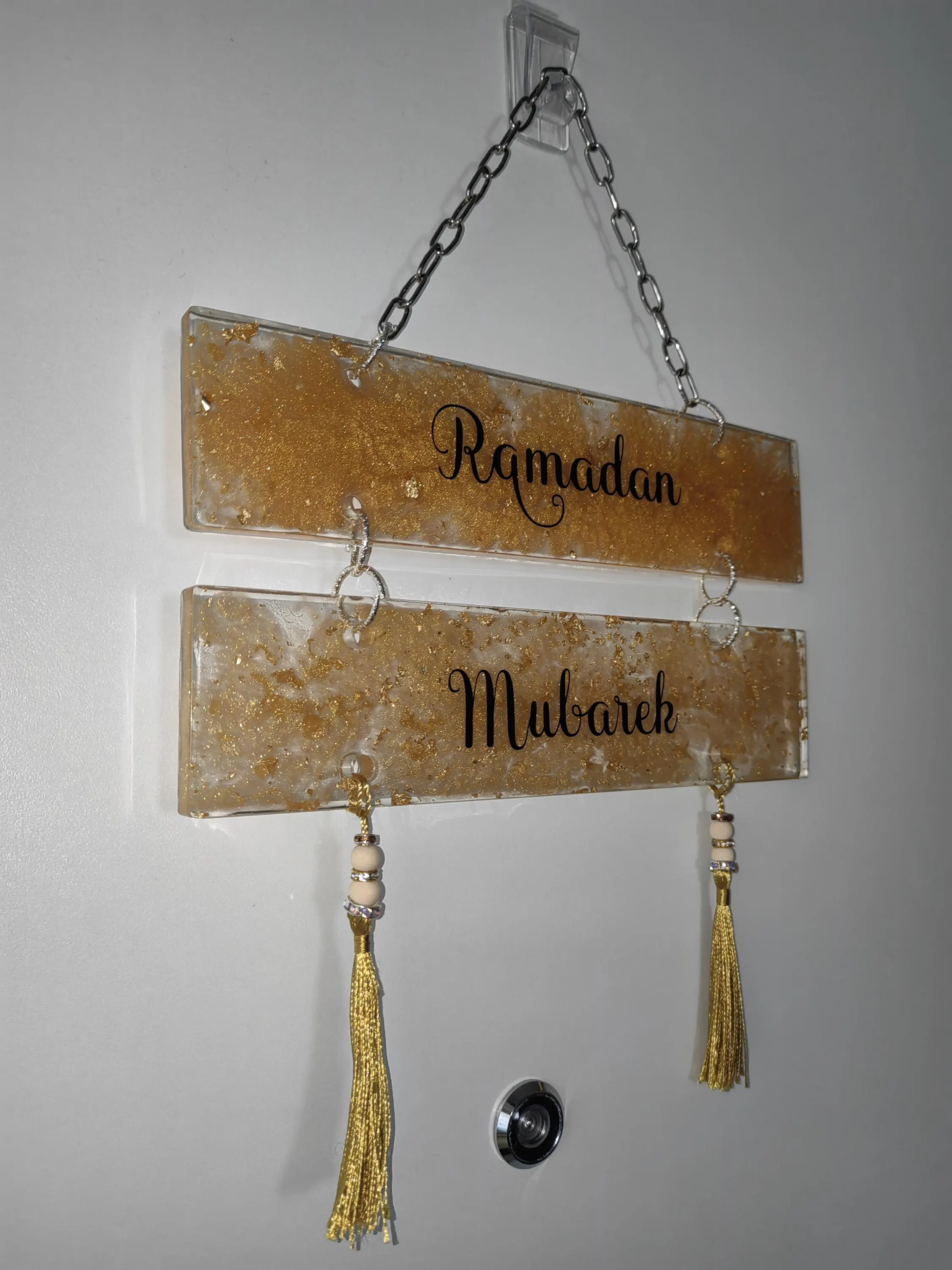 Ramadan | Eid | ramadan mubarek | Eid mubarek | Türschild | Türdeko | sign | Dekorationen | resin | resindeko | Namensschild tür - image 3