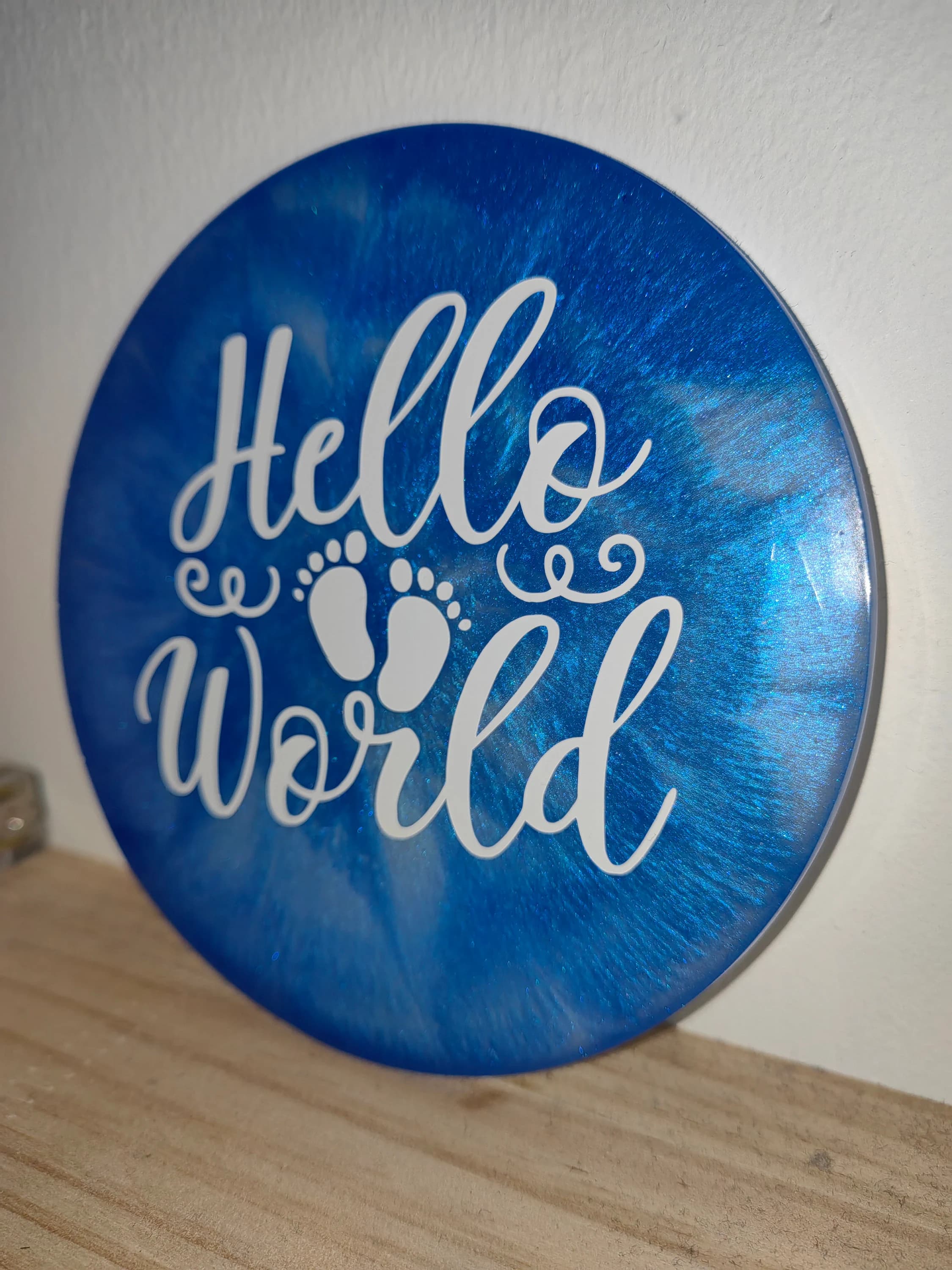 Resin deko | Baby Deko | Baby wanddeko | hello world | Geschenk | Babygeschenk | Baby shower | babyparty | Geschenkidee | Geburt | Weihnacht - image 3