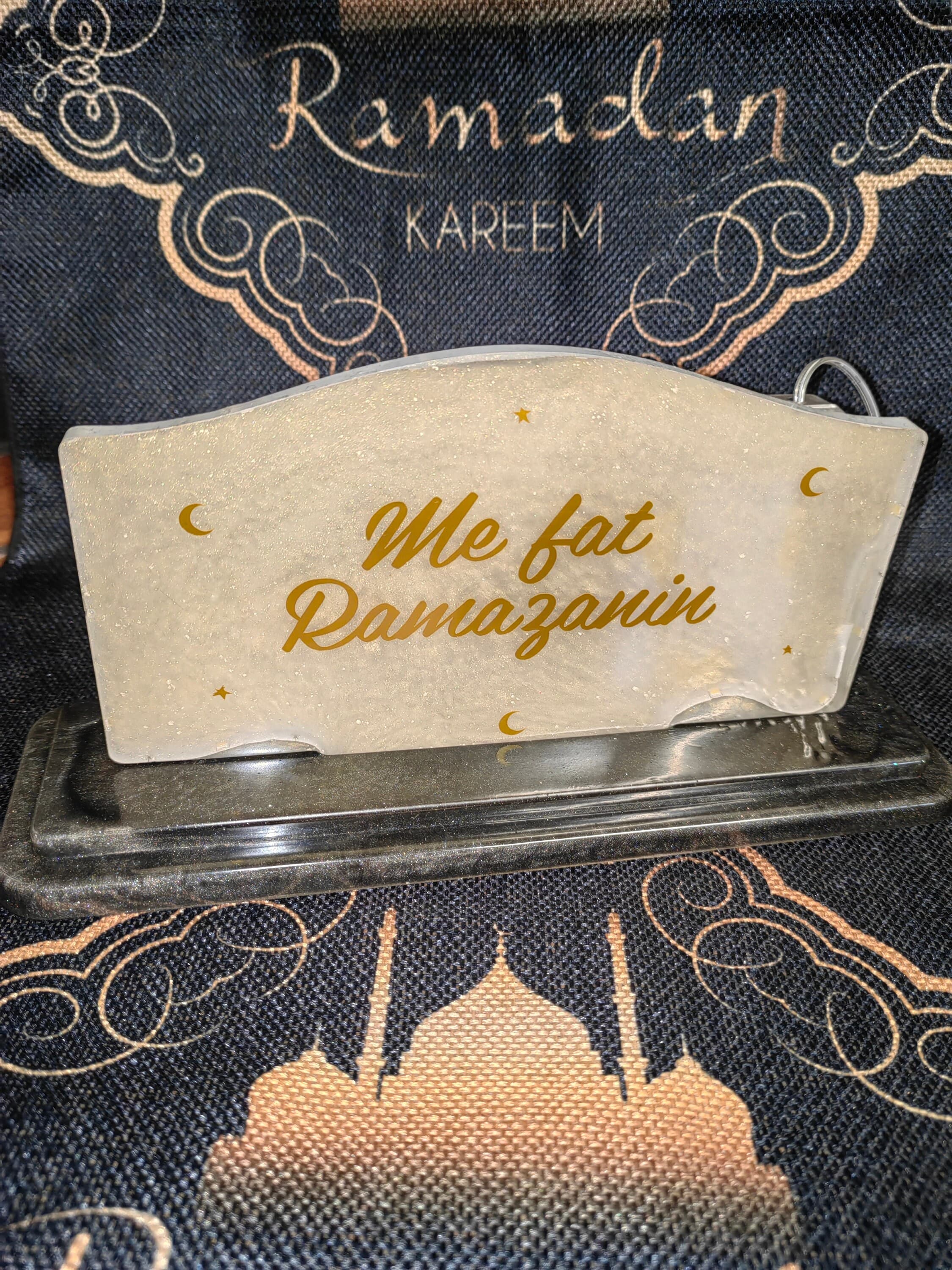 Tischdeko resin | ramadan mubarak | ramadandekoration | nachtlicht | personalisiert | Eid Mubarak | Eid Dekoration | standfuß | Tischplatte